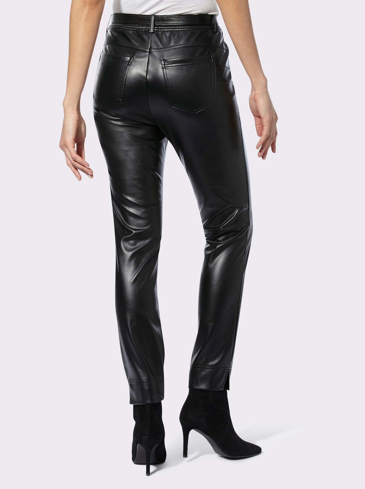 heine Pantalon en imitation cuir - noir