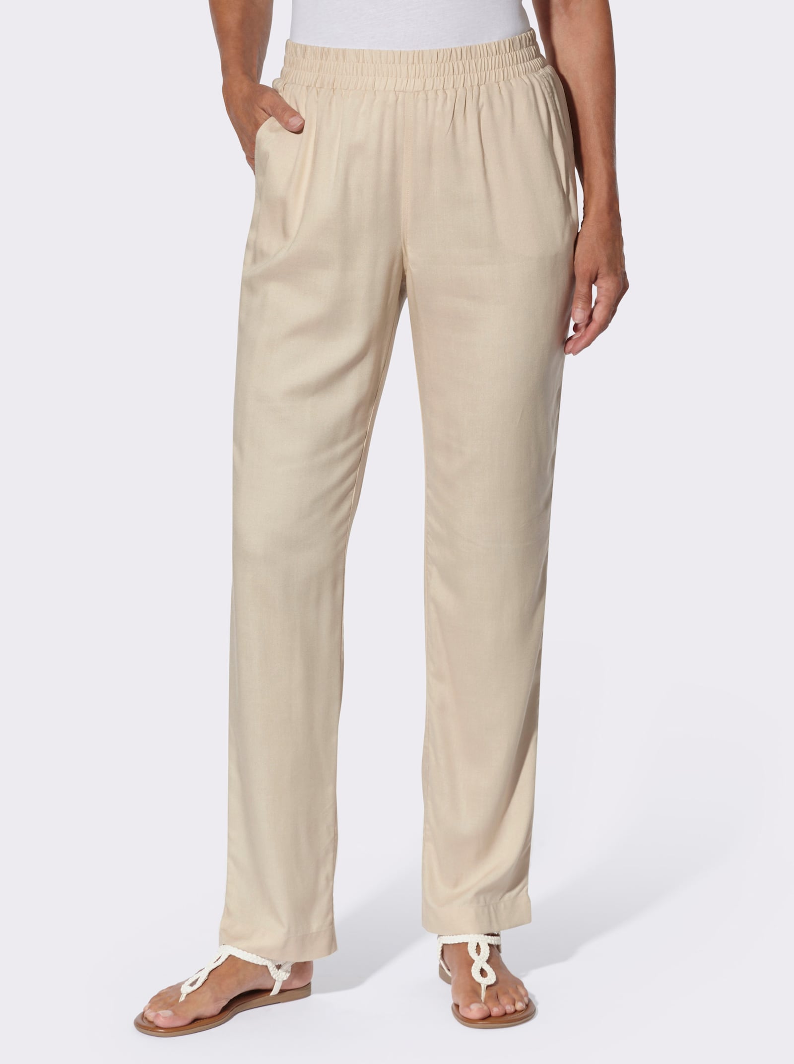 Schlupfhose mit Taschen - sand