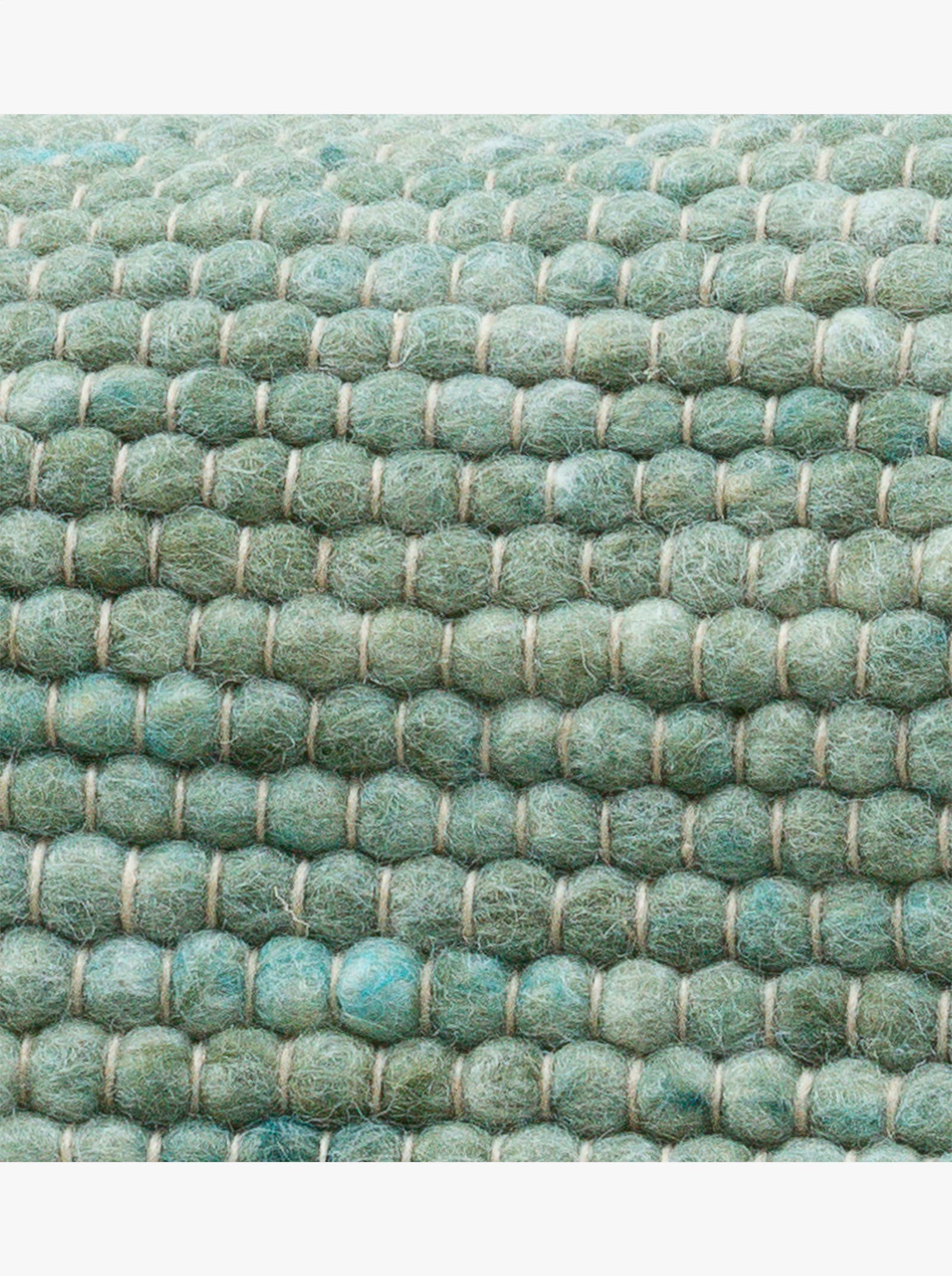 Theko Handwebteppich - grün