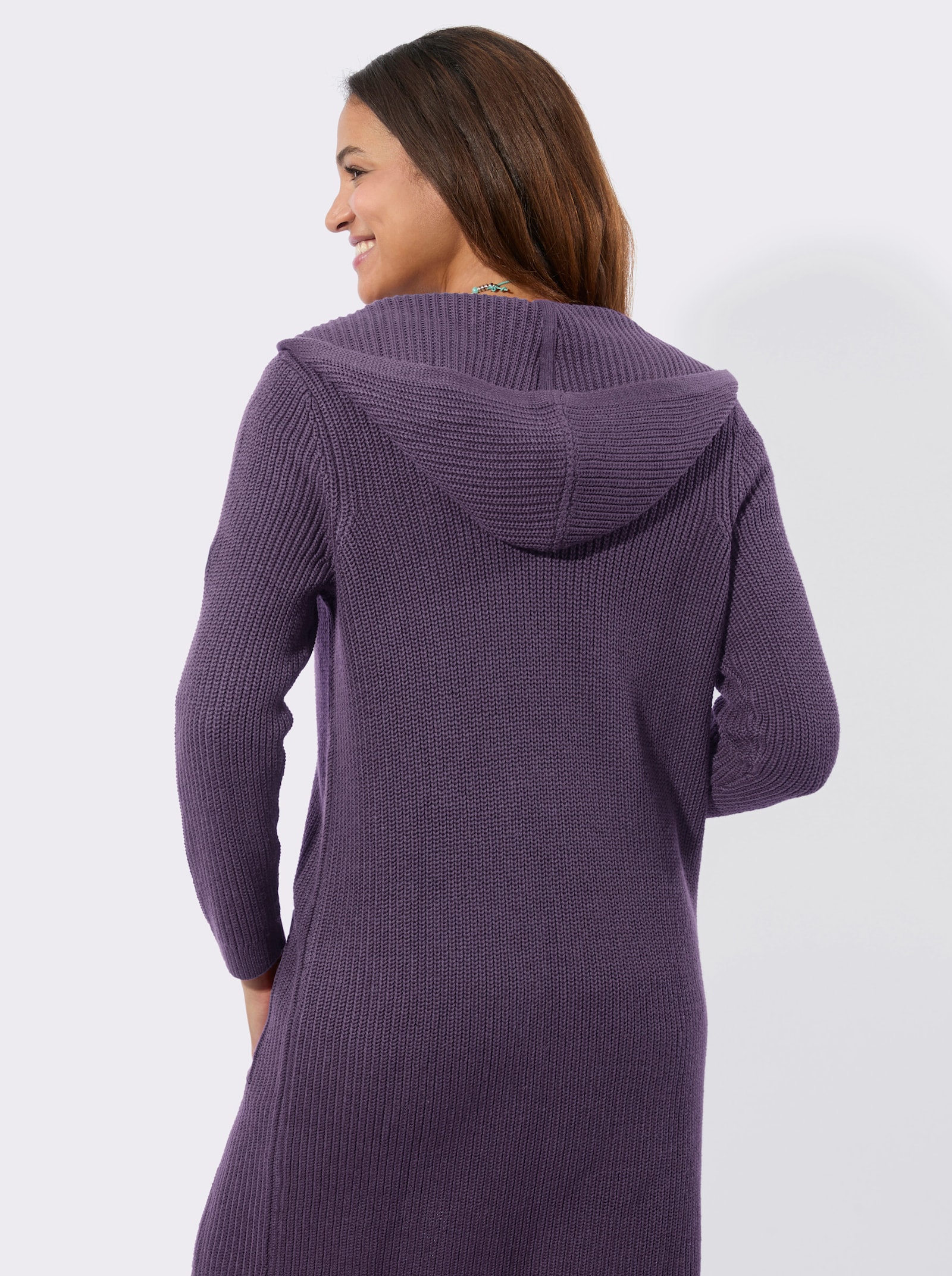 Strickmantel in offener Form - feige