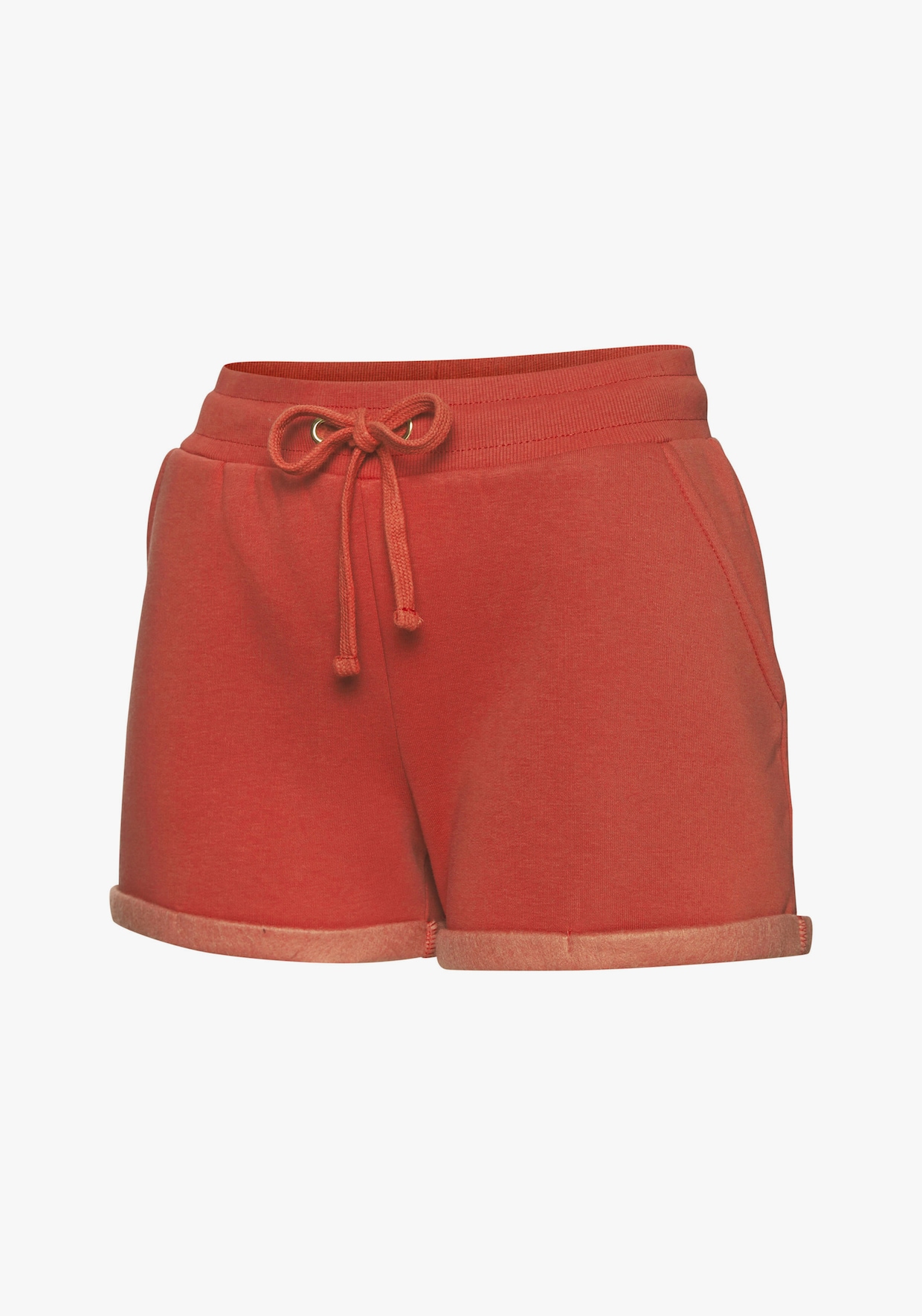 LASCANA Short en matière sweat - marron rouge