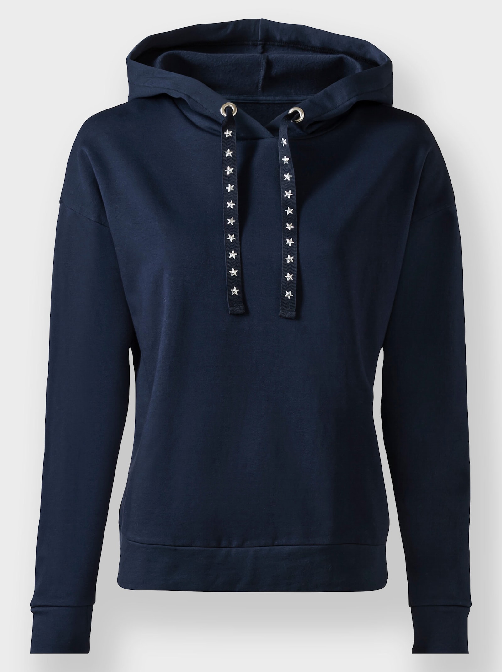 heine Hoodie met sierstuds - marine