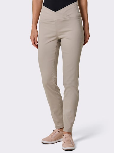 CREATION L PREMIUM High-waist-Jeans mit Komfort-Bund - sesam