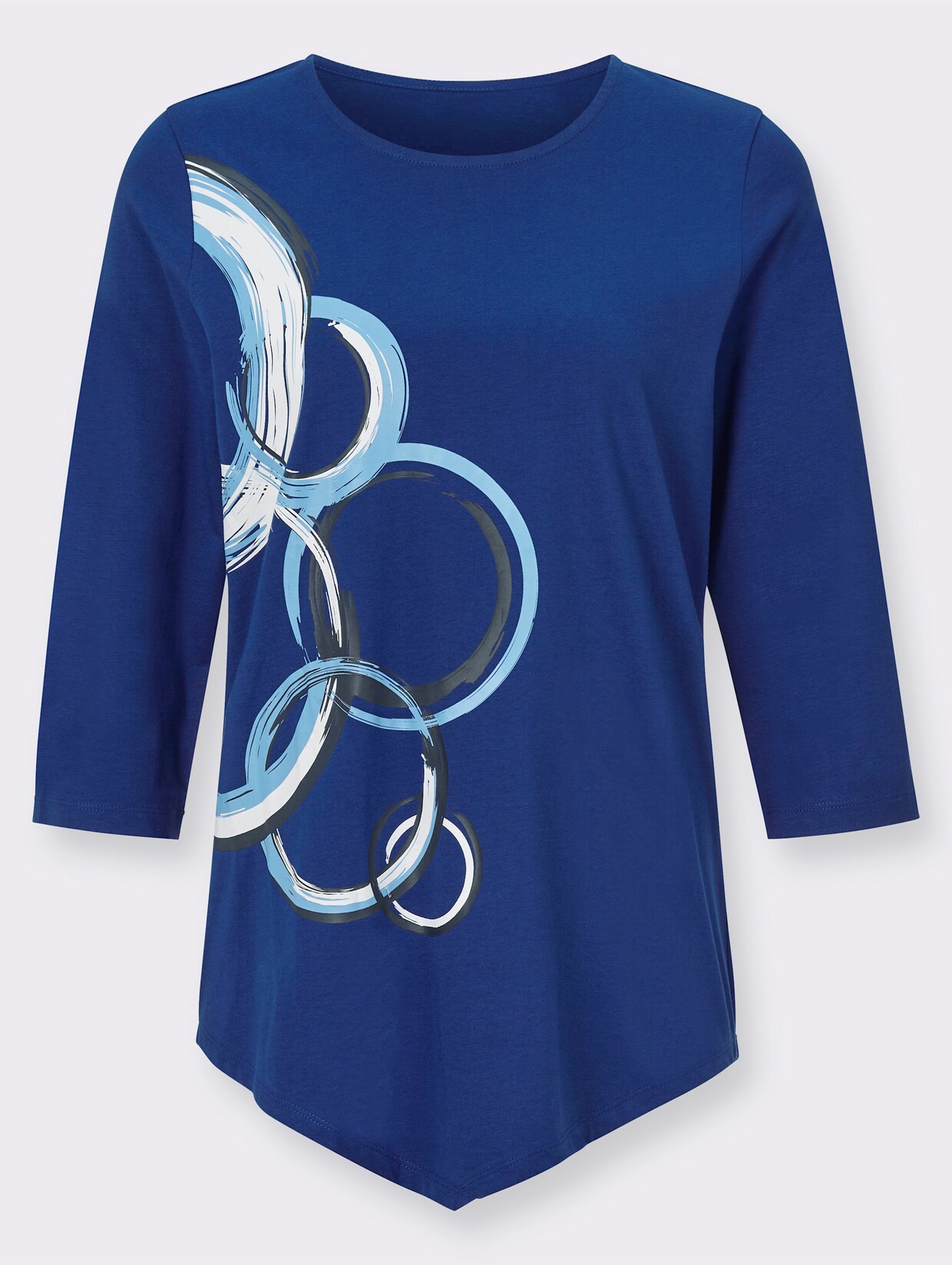 Cípaté tričko - královská modrá-potisk