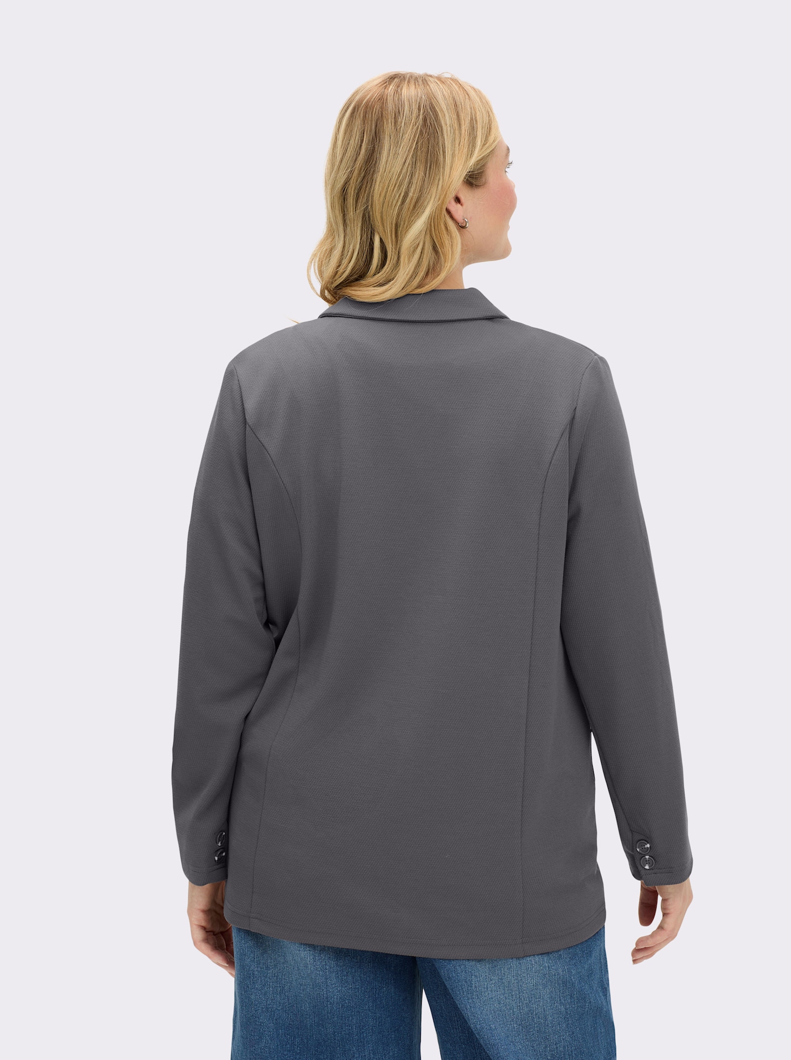 Blazer mit Schmuckknöpfen - anthrazit