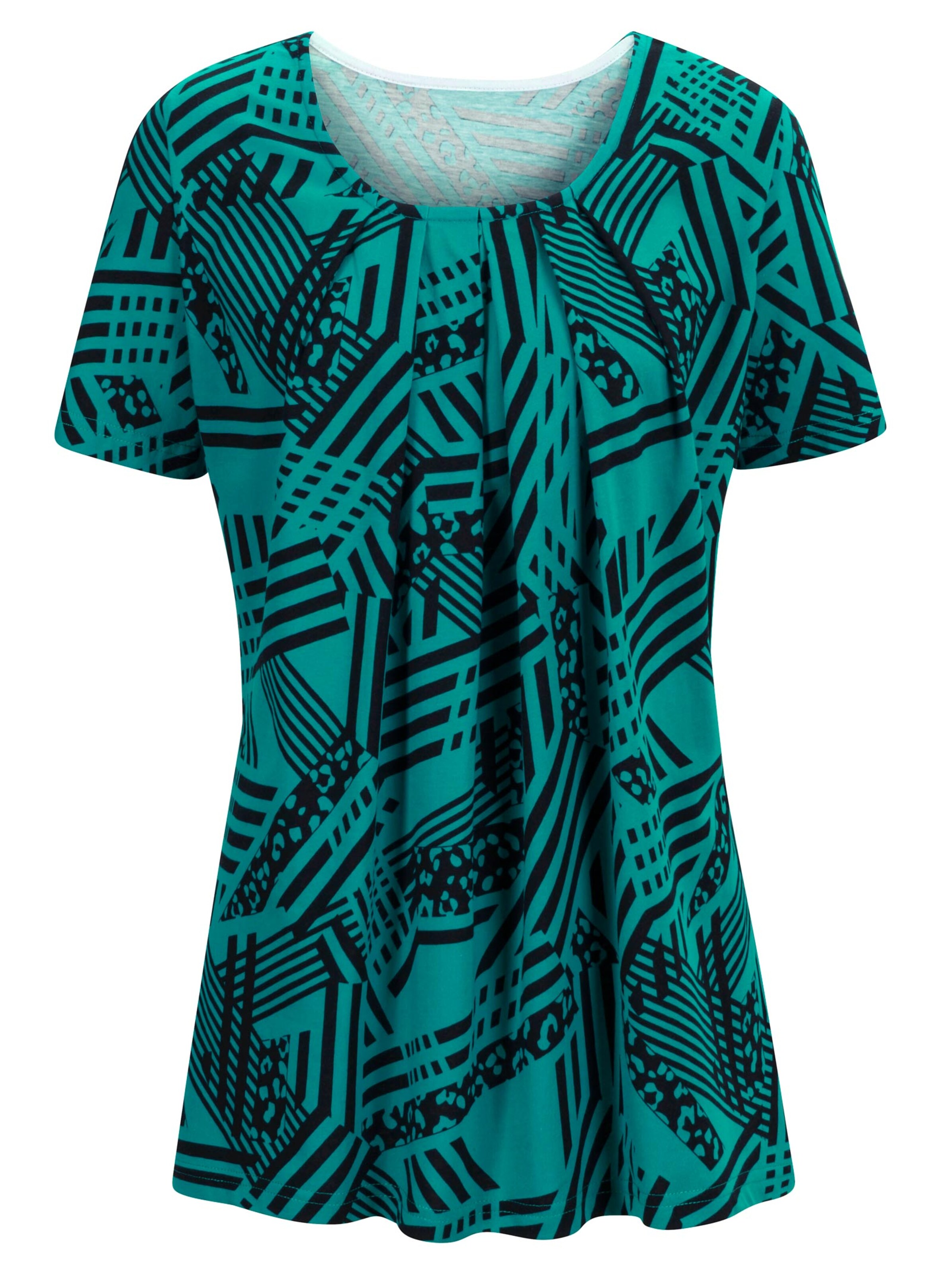 Shirt - petrol-gemustert