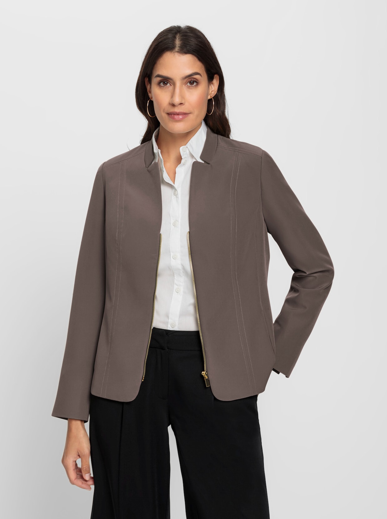 Blazer - donkertaupe