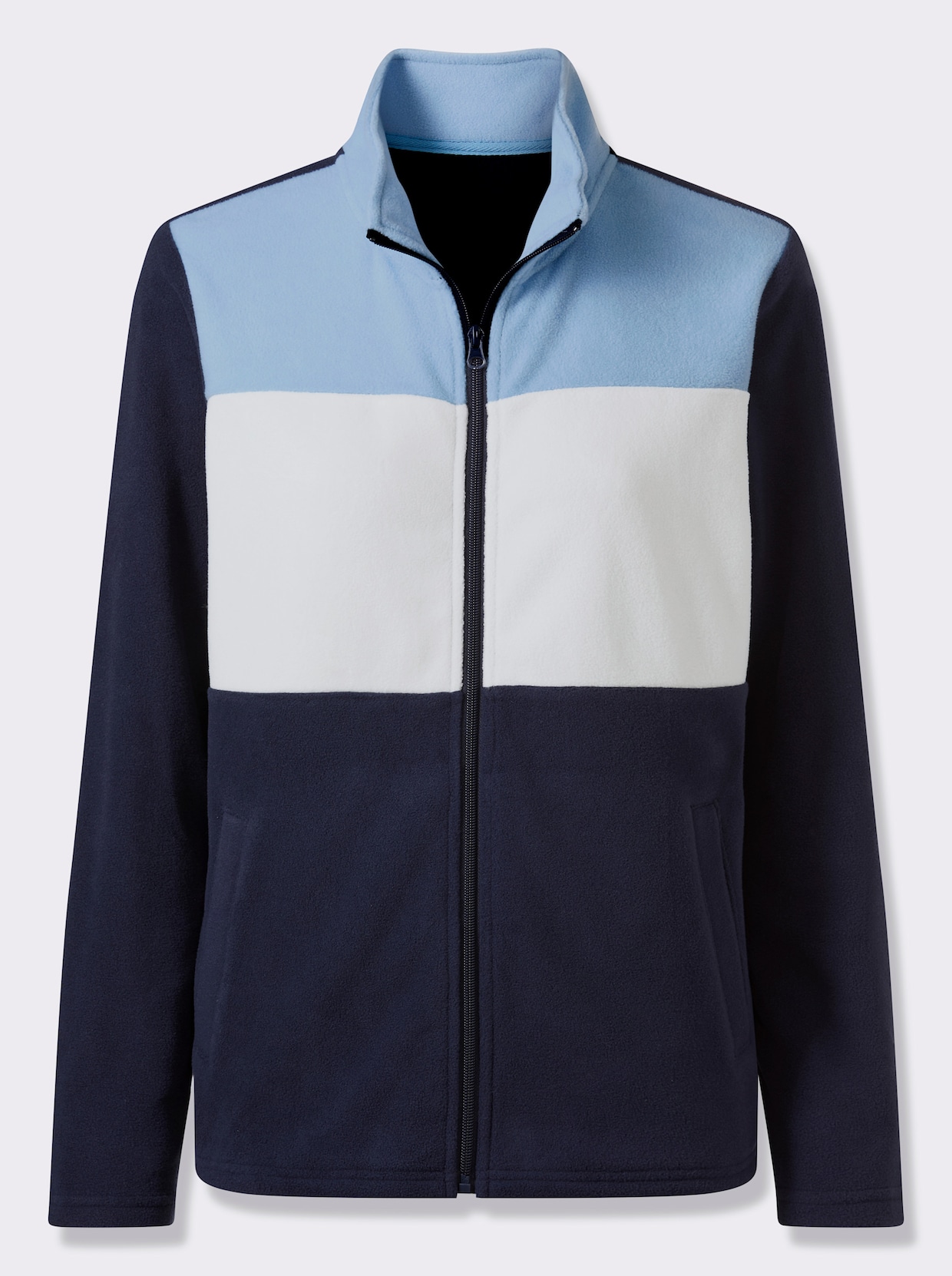 Fleecejacke - marine-eisblau