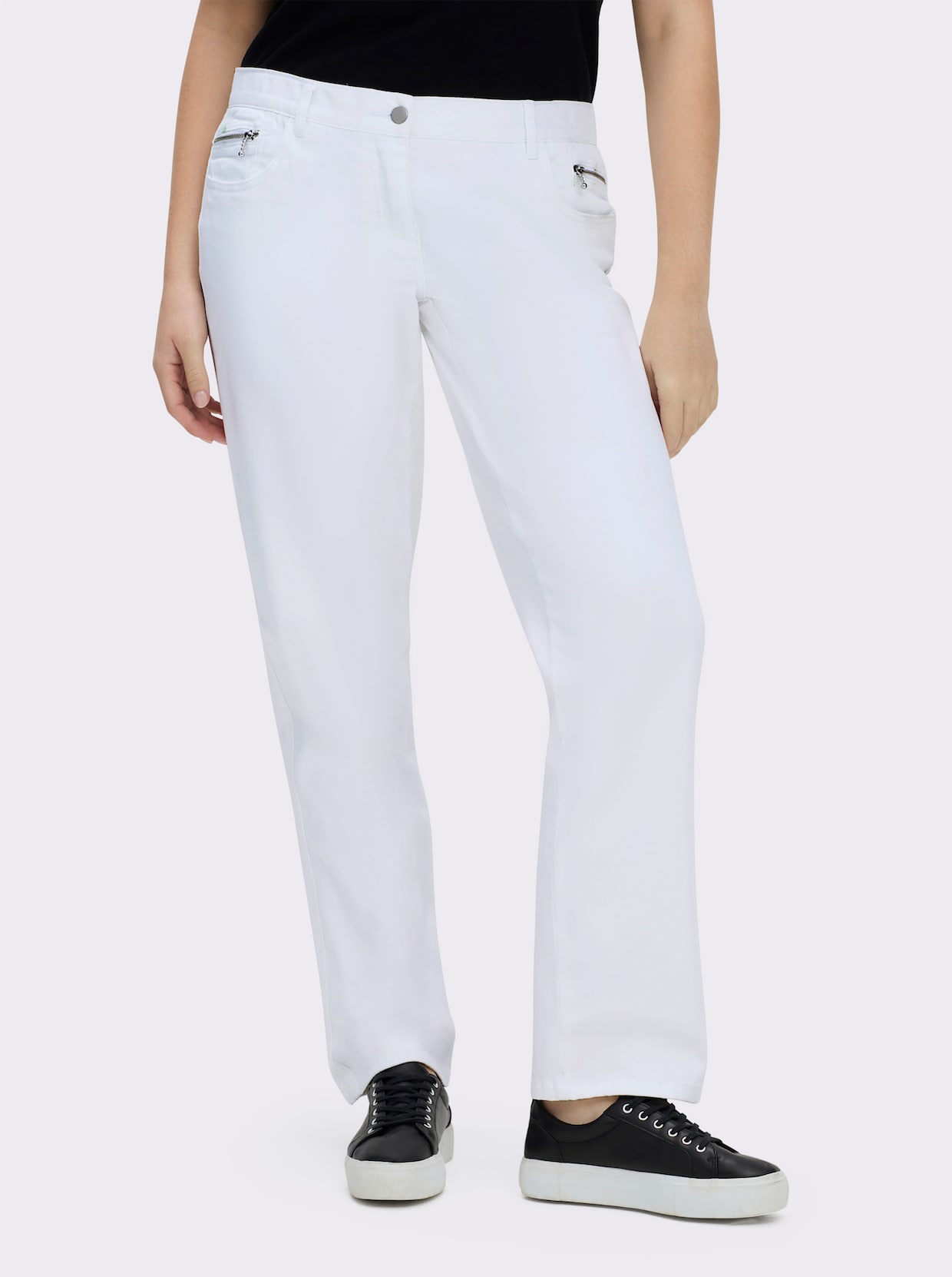 5-Pocket-Jeans gerade geschnitten - weiß