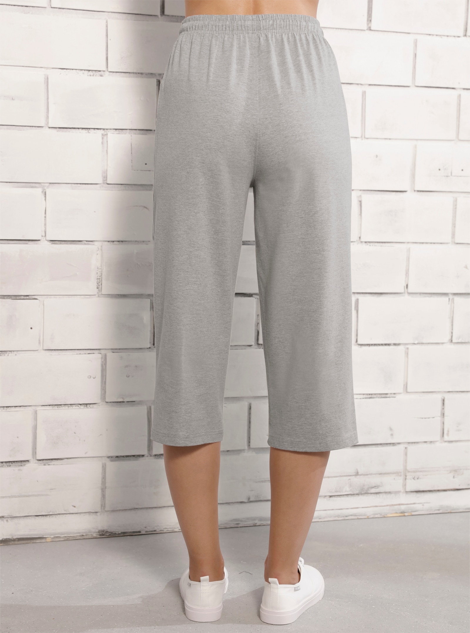 Caprihose in Stretch-Qualität - grau