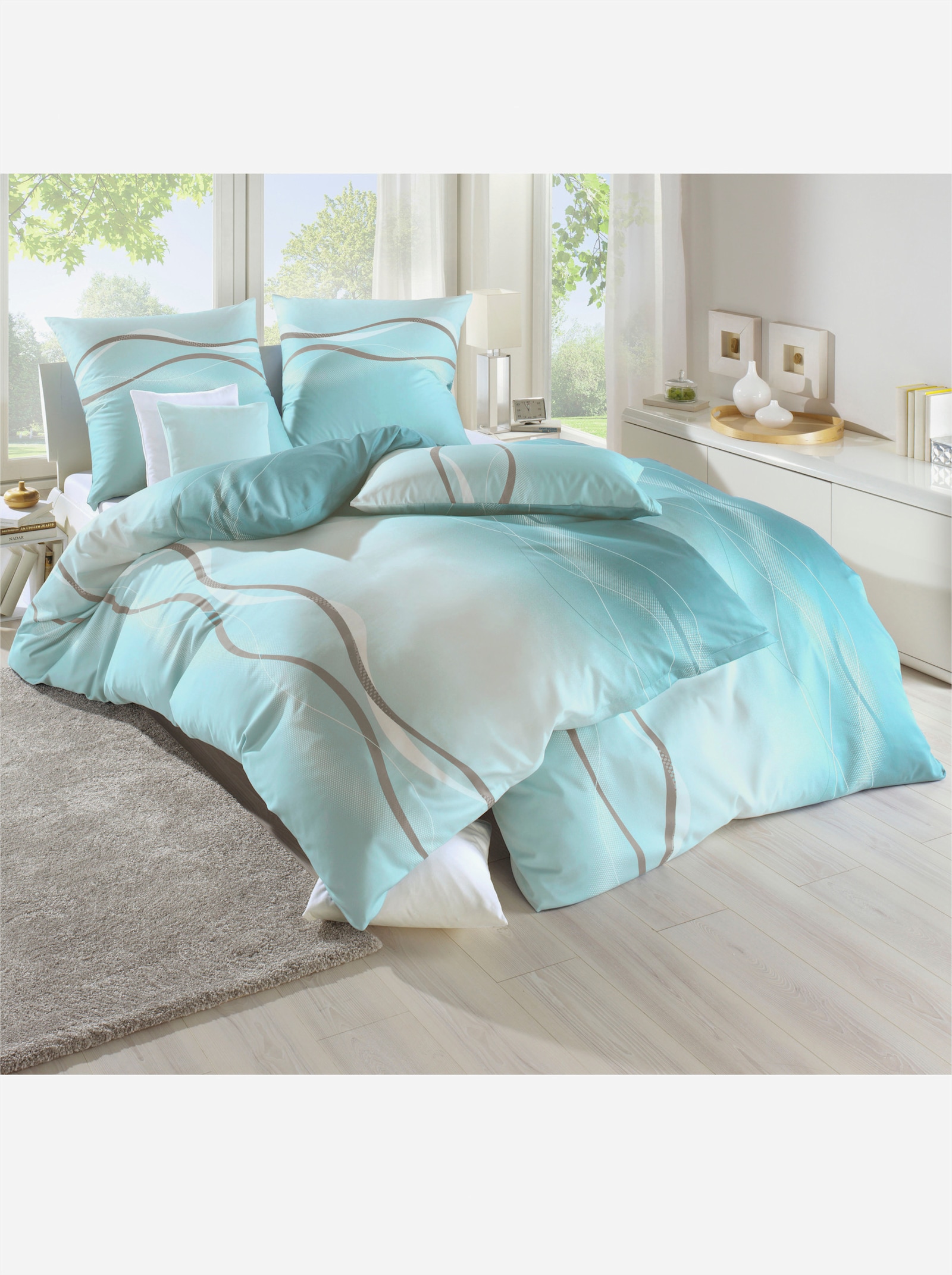 Bierbaum Bettwäsche - wintertürkis