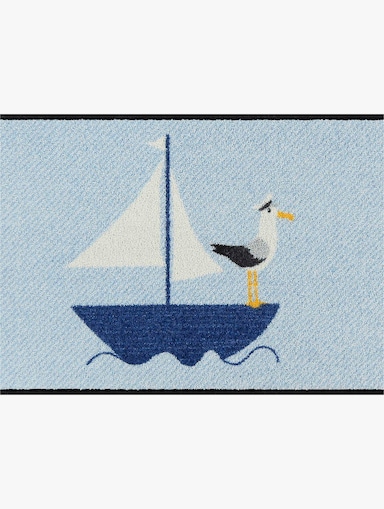 Salonloewe Fußmatte - blau-bedruckt