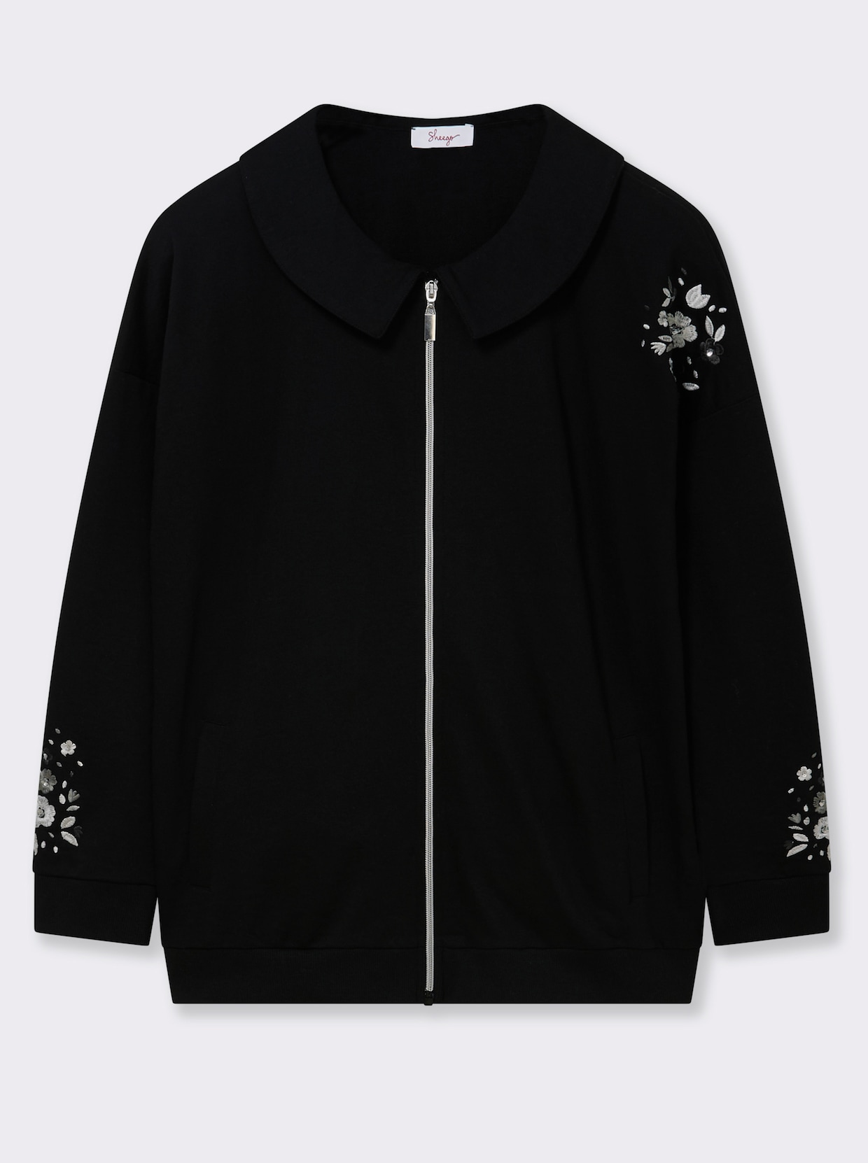 sheego Sweatjacke - schwarz