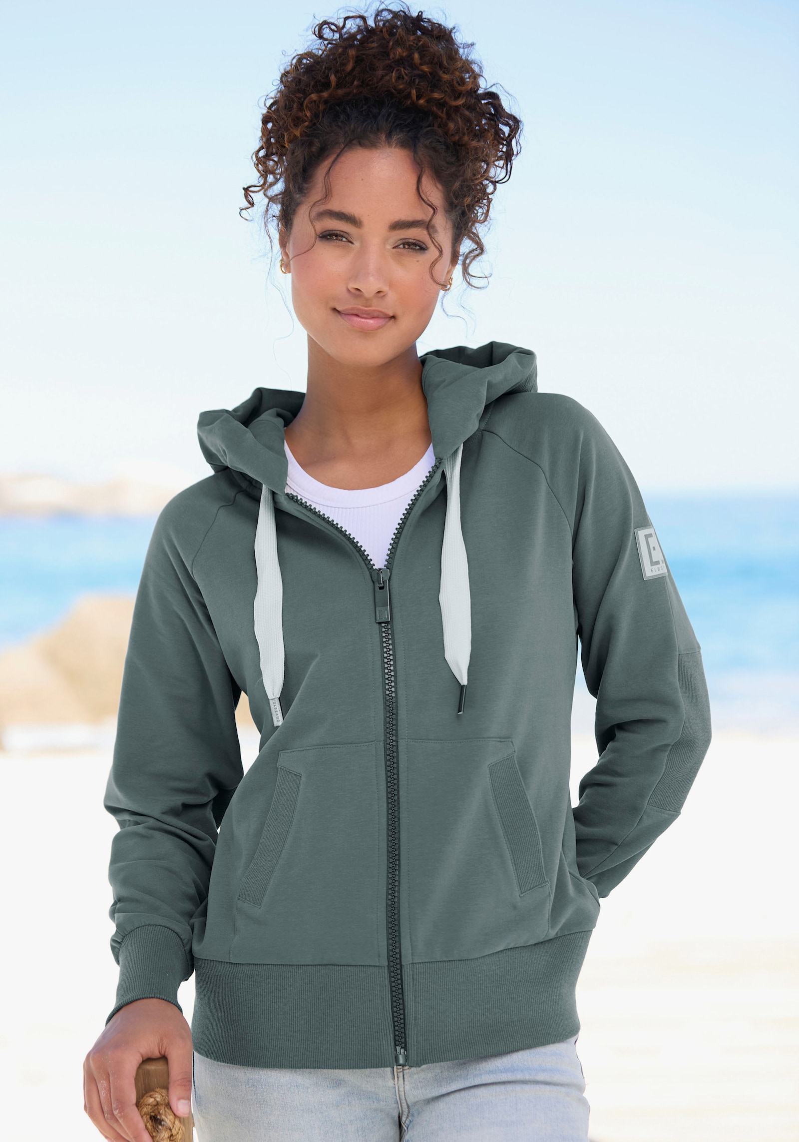 Elbsand Kapuzensweatjacke - petrol