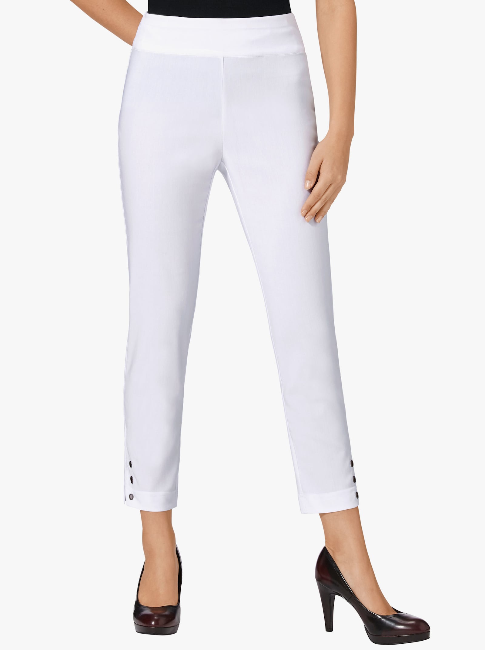 Pantalon 7/8 en qualité bengaline - blanc