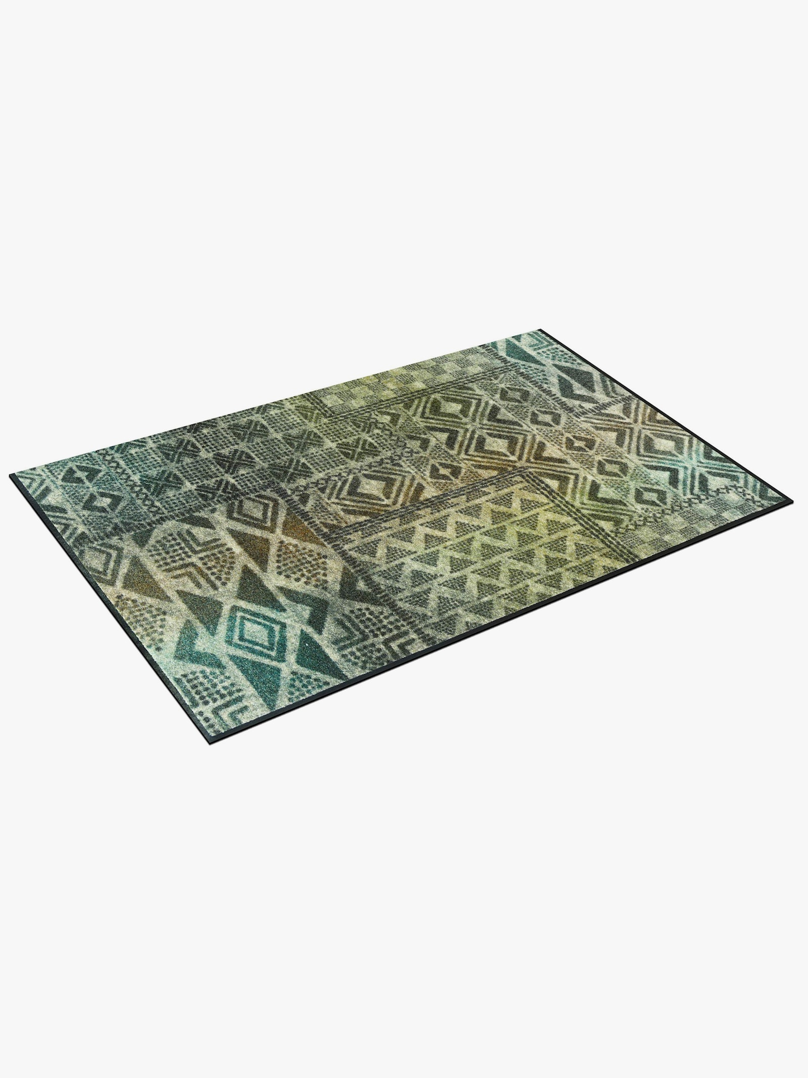 wash+dry by Kleen-Tex Fußmatte - grün-petrol-gemustert