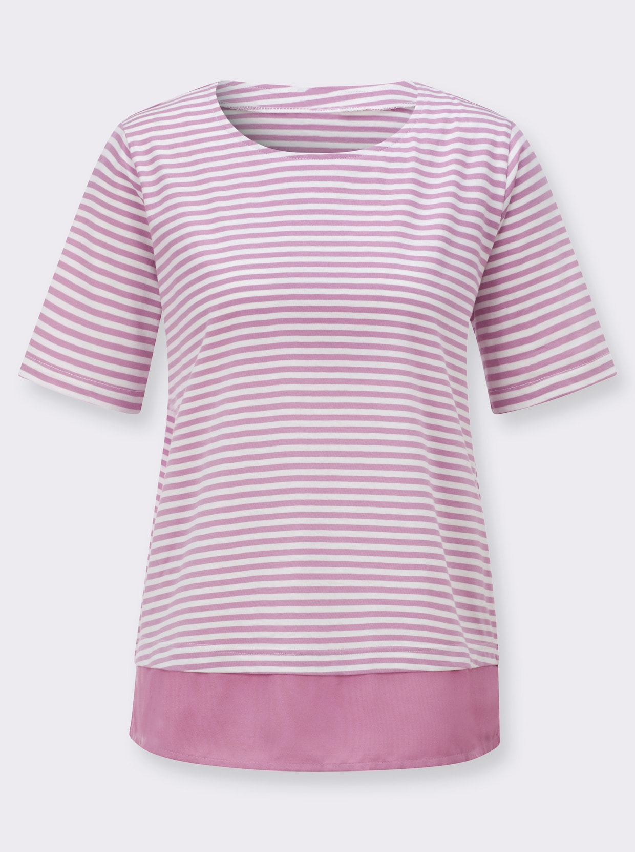 Ringelshirt - orchidee-ecru-geringelt