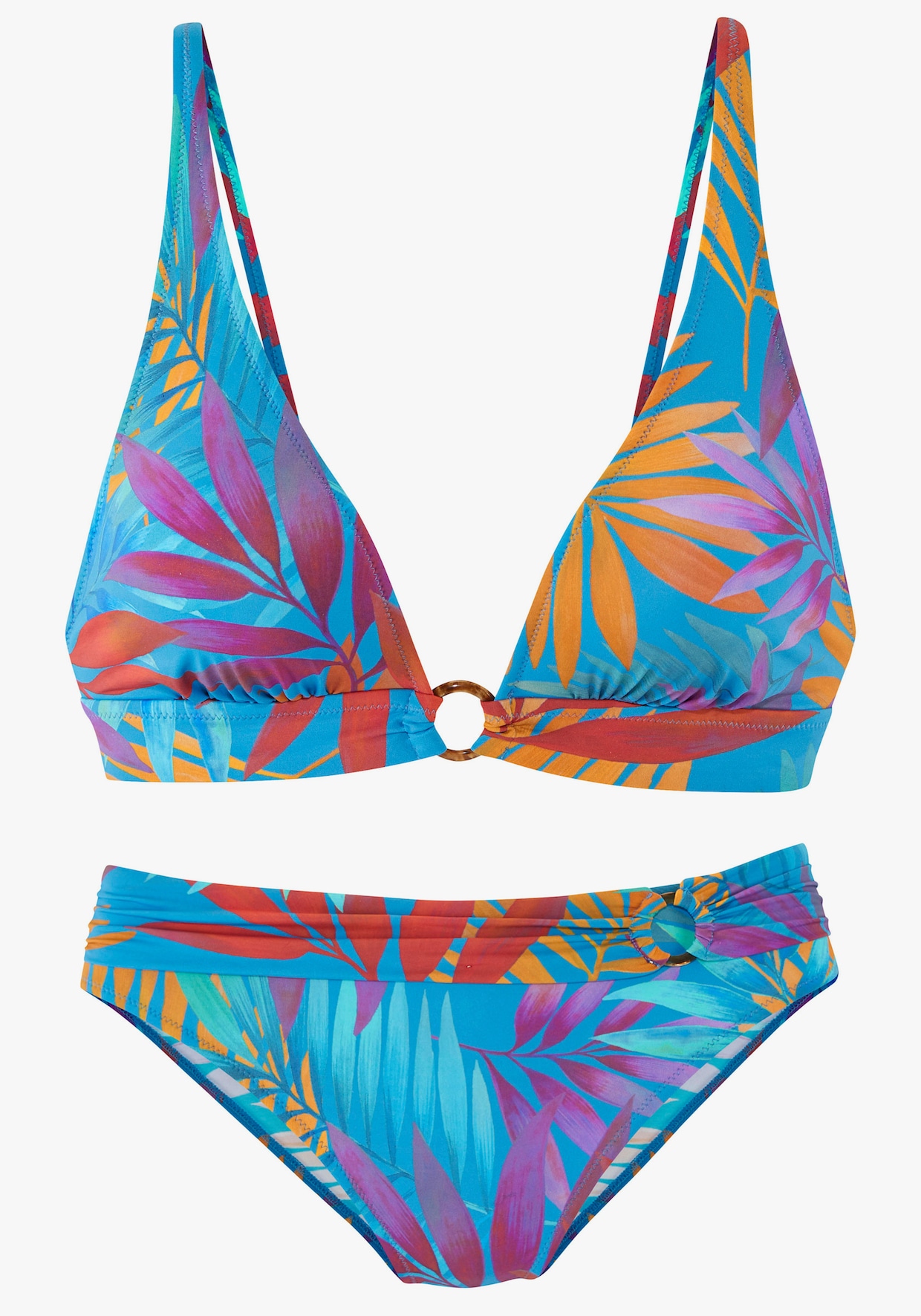LASCANA Triangelbikini - blauw bedrukt
