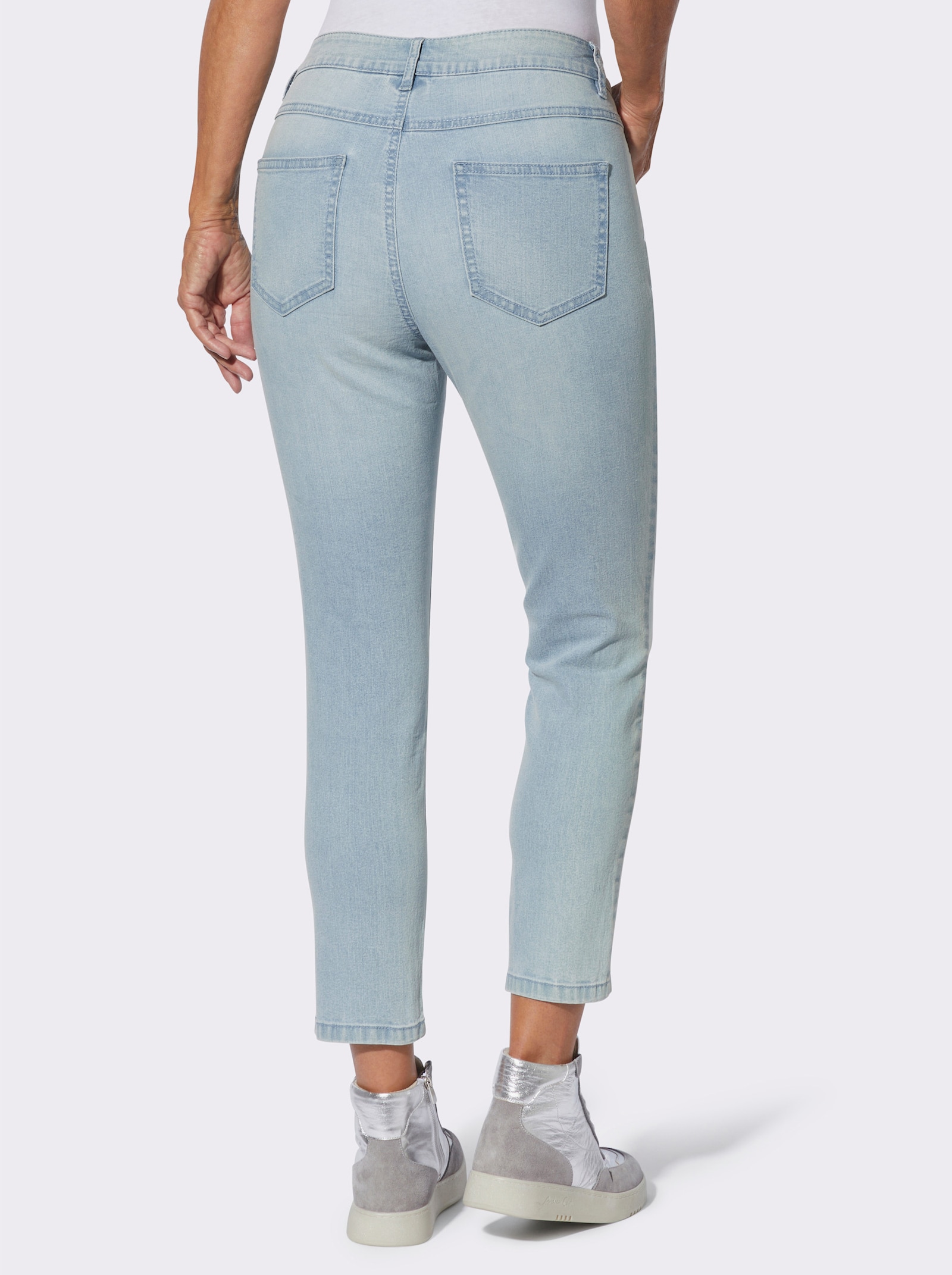 7/8-Jeans mit Sternen-Print - blue-bleached