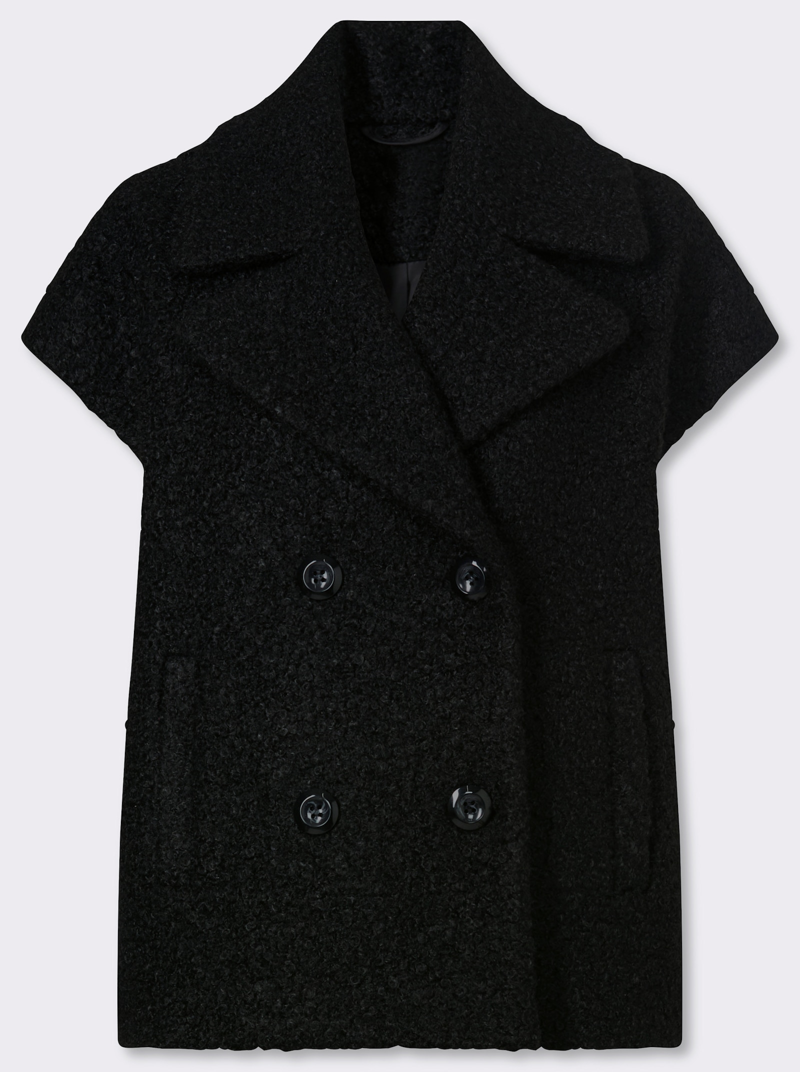 heine Weste mit Reverskragen - schwarz