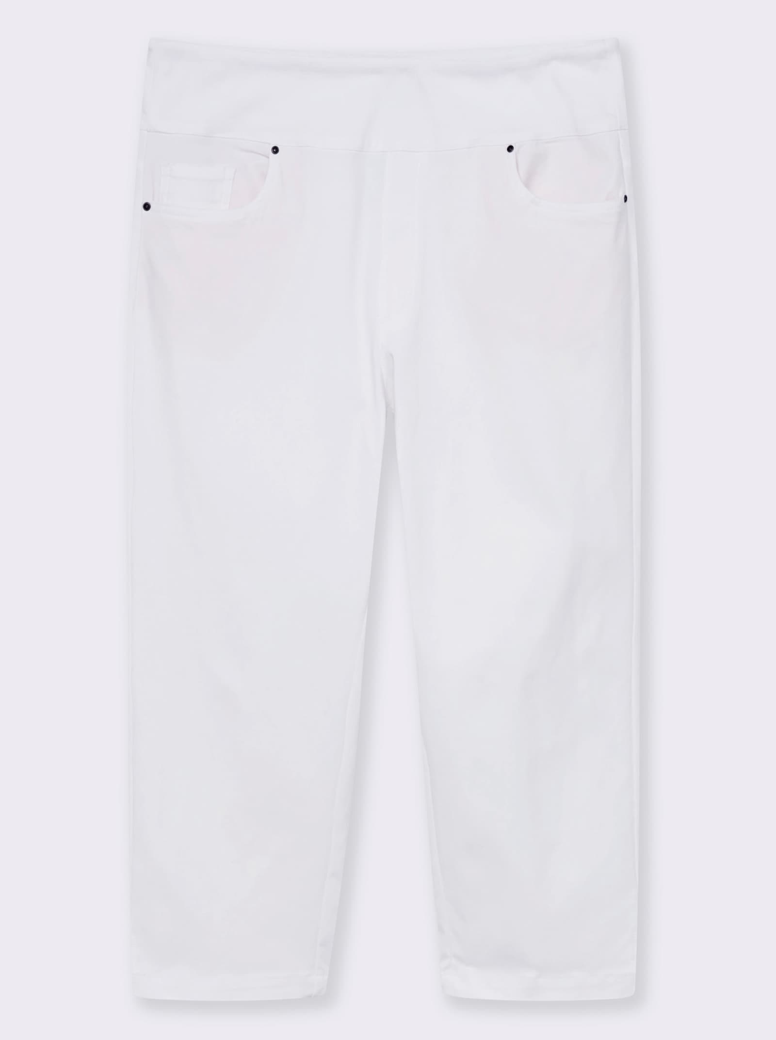 Stretch-Hose in Wadenlänge - weiß