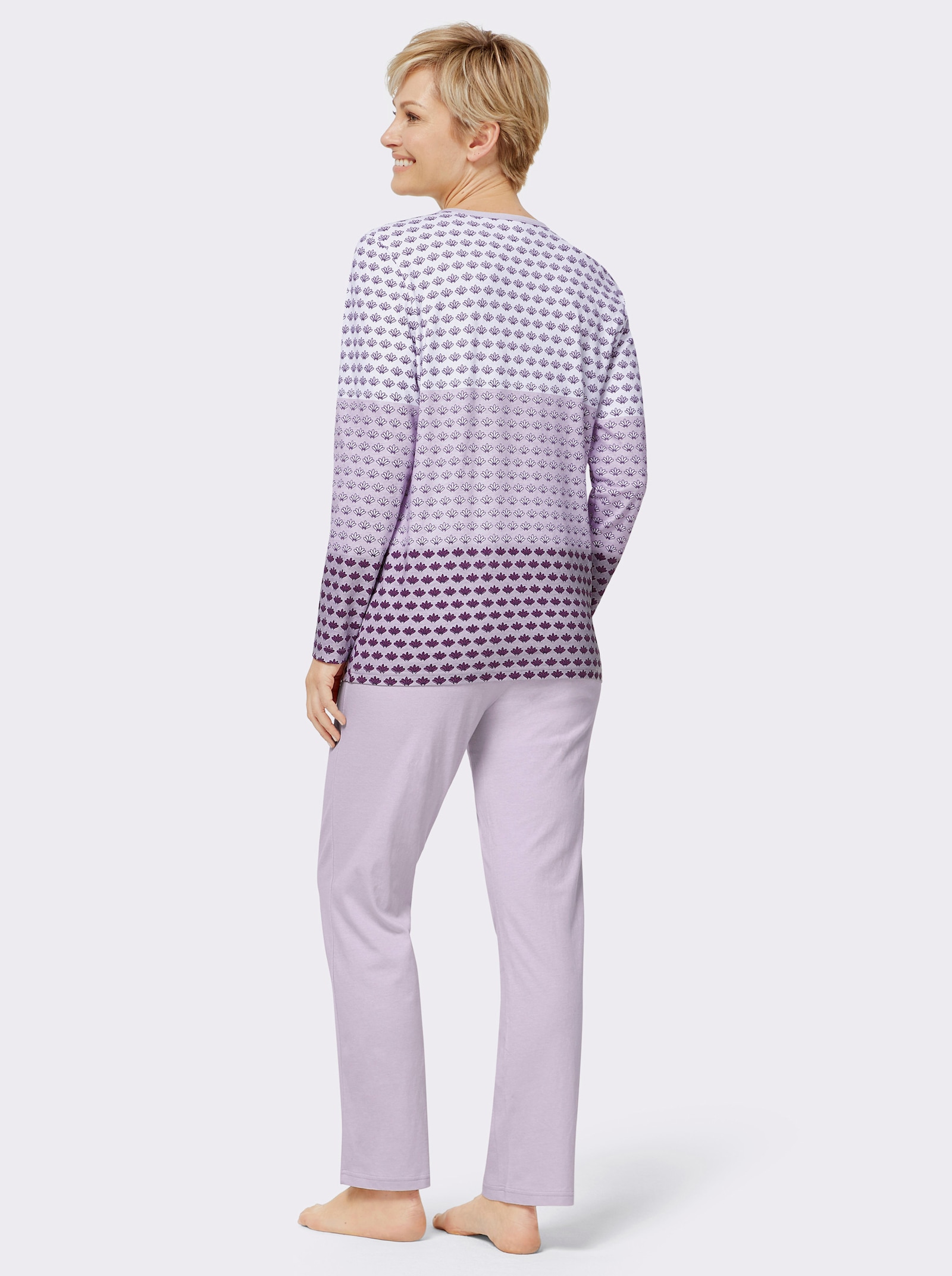 wäschepur Pyjama met kleurverloop - ecru/lila