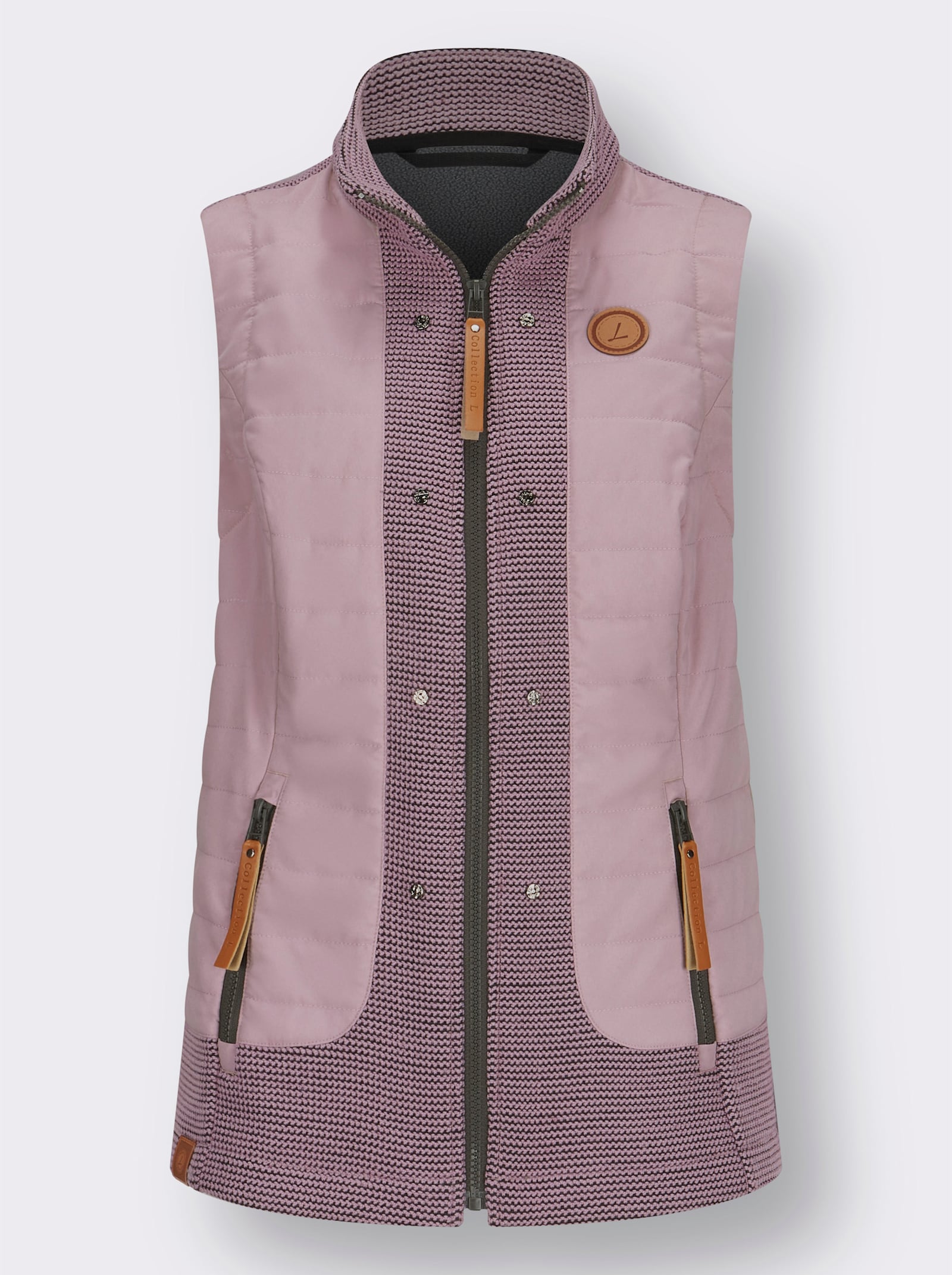 Weste mit Nietenverzierung - mauve