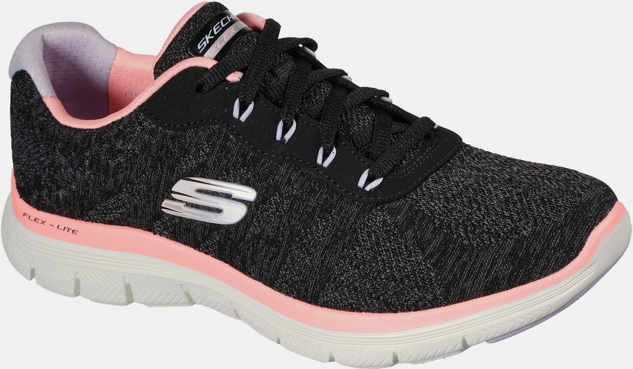 Skechers Sneaker - schwarz-koralle
