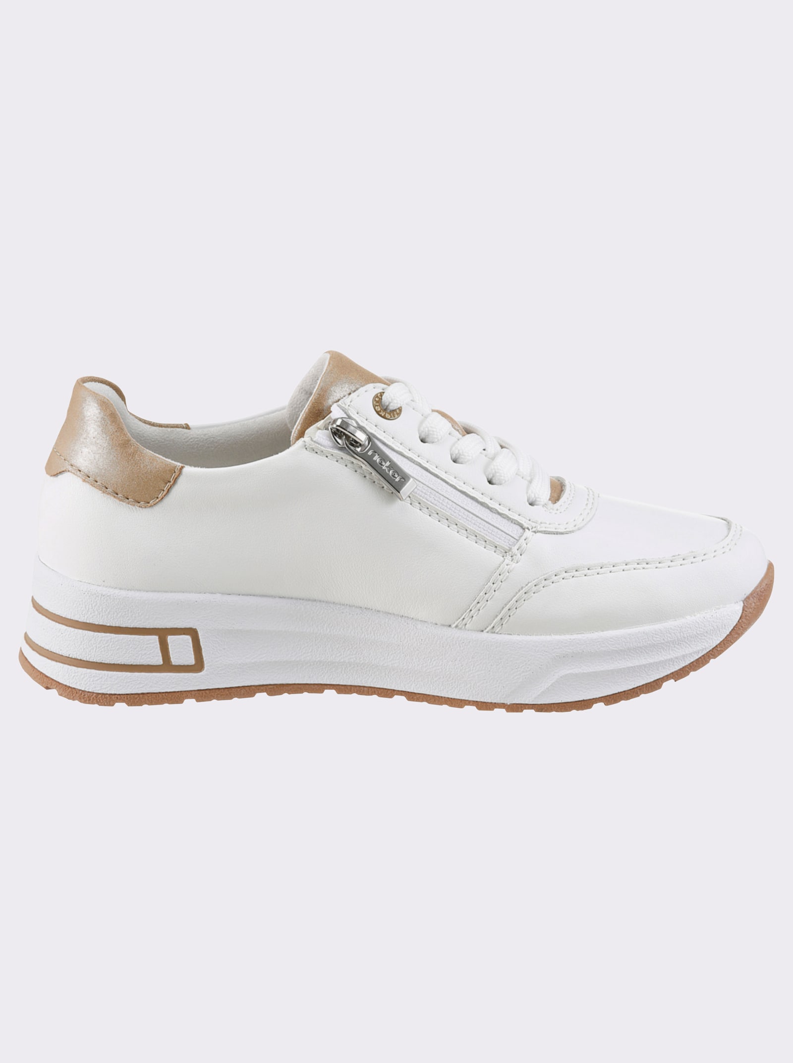 Rieker Keilsneaker mit Ziersteinchen - weiß