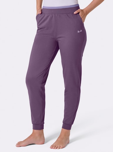 feel good Dehnbund-Hose mit Bündchen - feige-lavendel