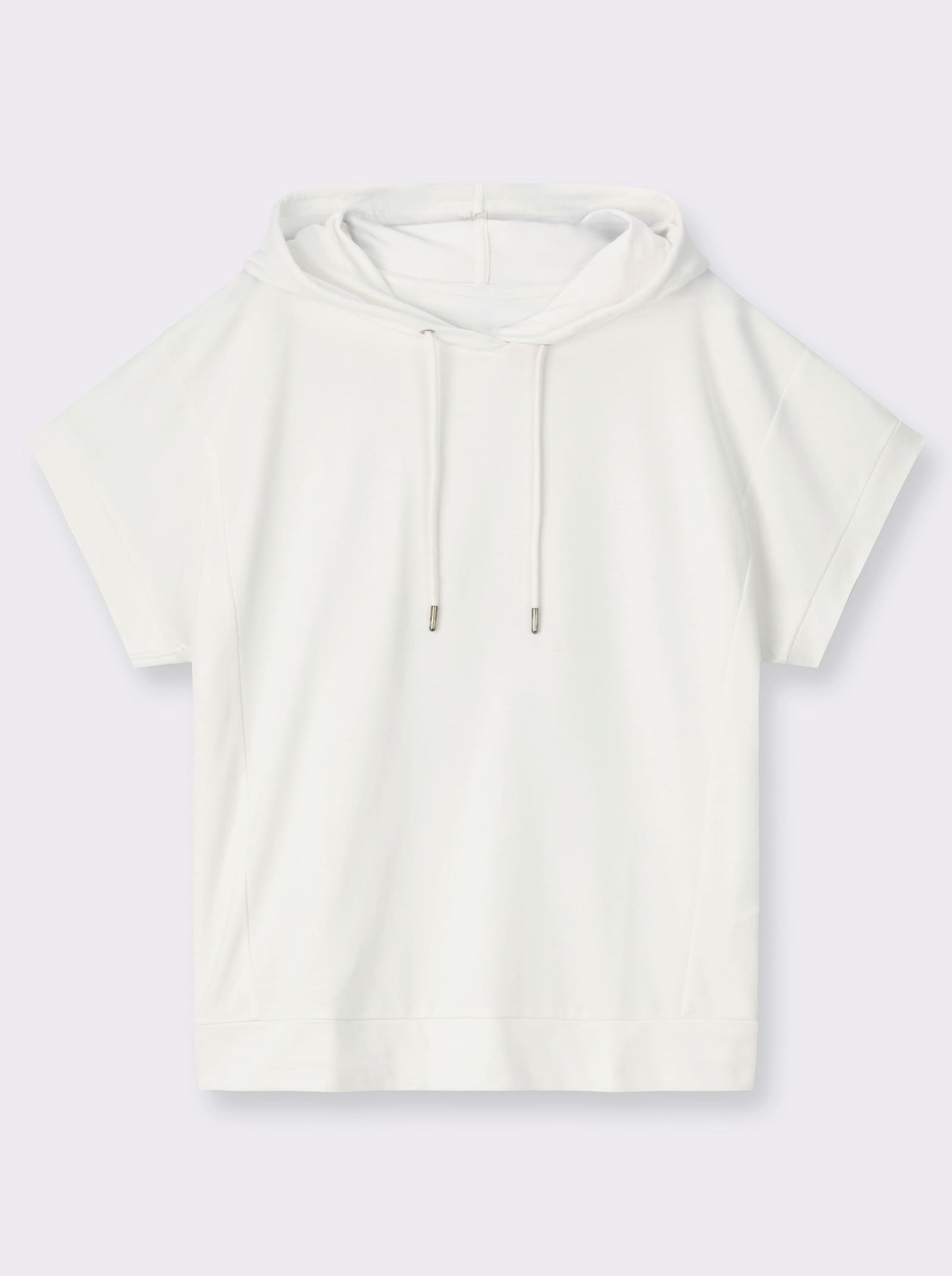  Kapuzenshirt mit überschnittener Schulter - ecru