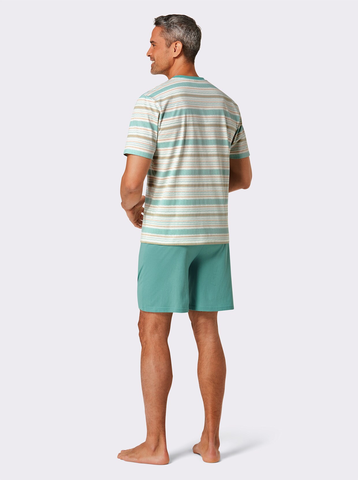 wäschepur men Shorty's - salie + middenblauw