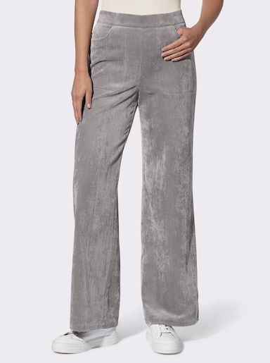 heine Cordhose mit Dehnbund hinten - grau
