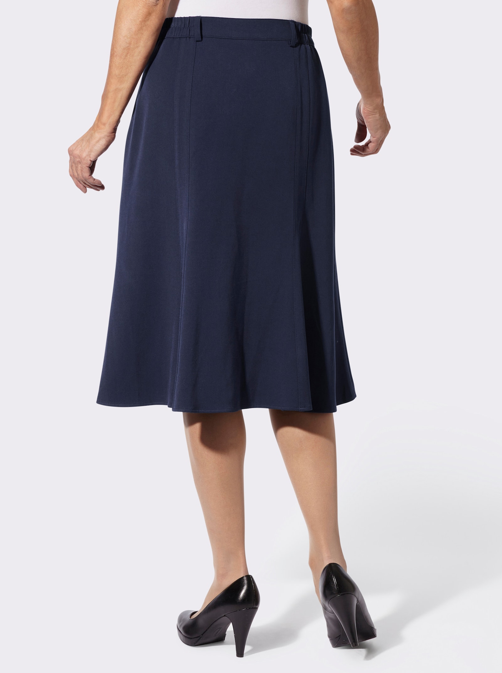 Bahnenrock in Godetform - marine