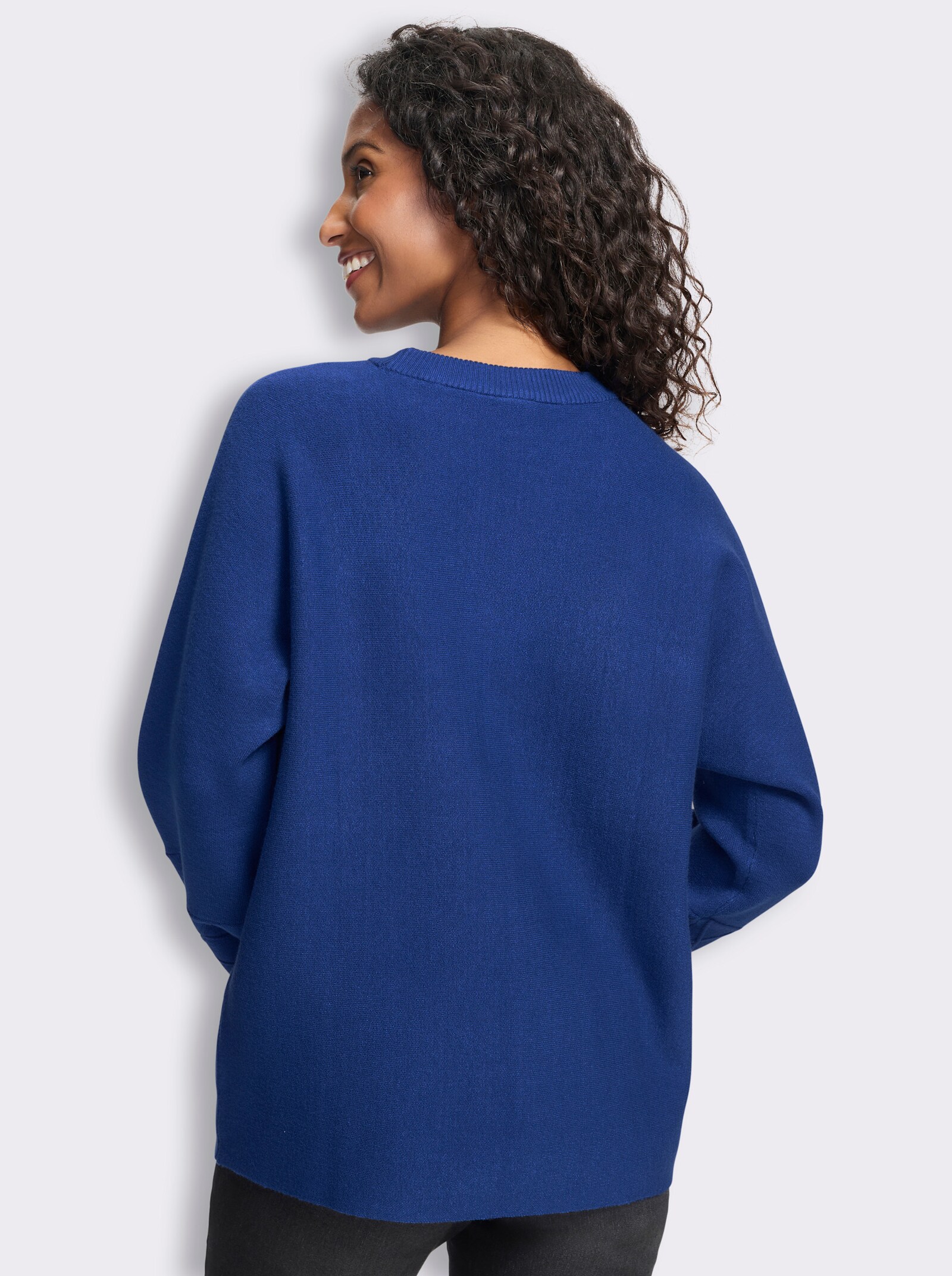 heine Feinstrickpullover mit Taschen - royalblau
