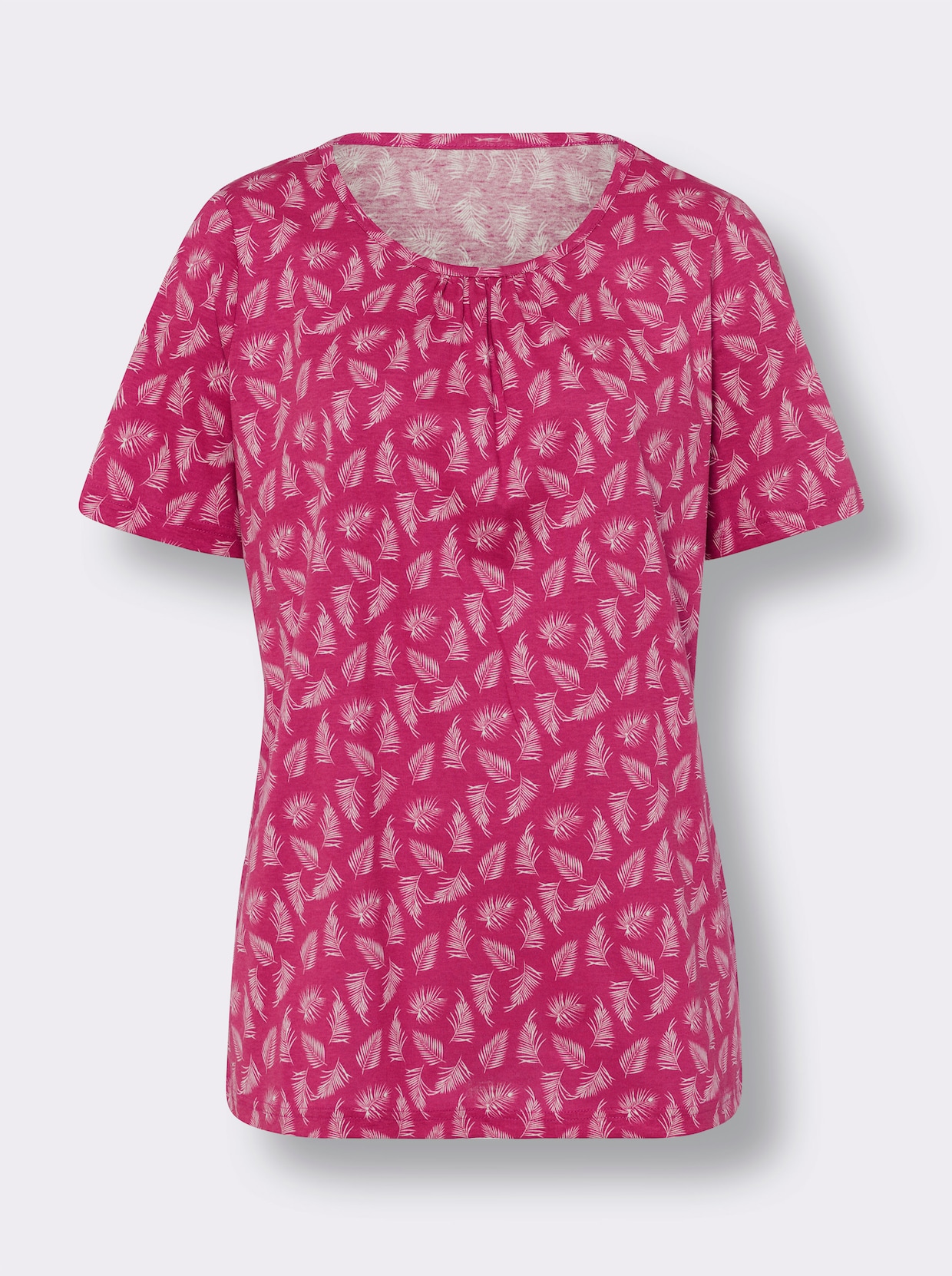 Tričko s krátkymi rukávmi - Ružová-biela potlač