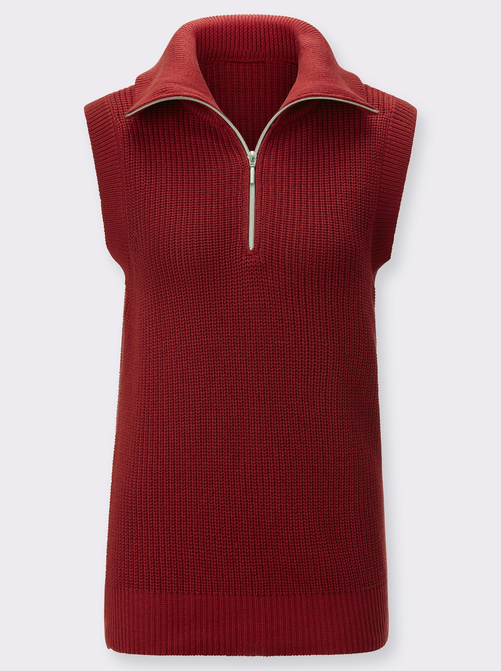 Pullunder mit Troyerkragen - kirsche