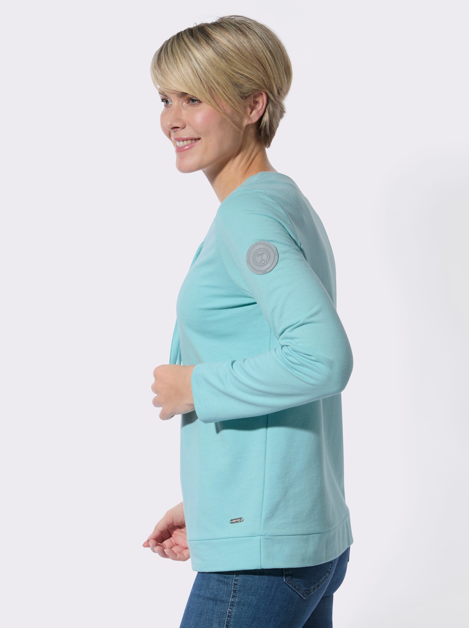 Sweatshirt mit Bindeband - mint