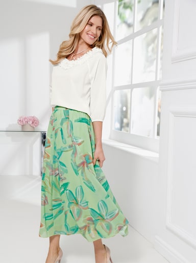 Tunika mit Rüschen - ecru