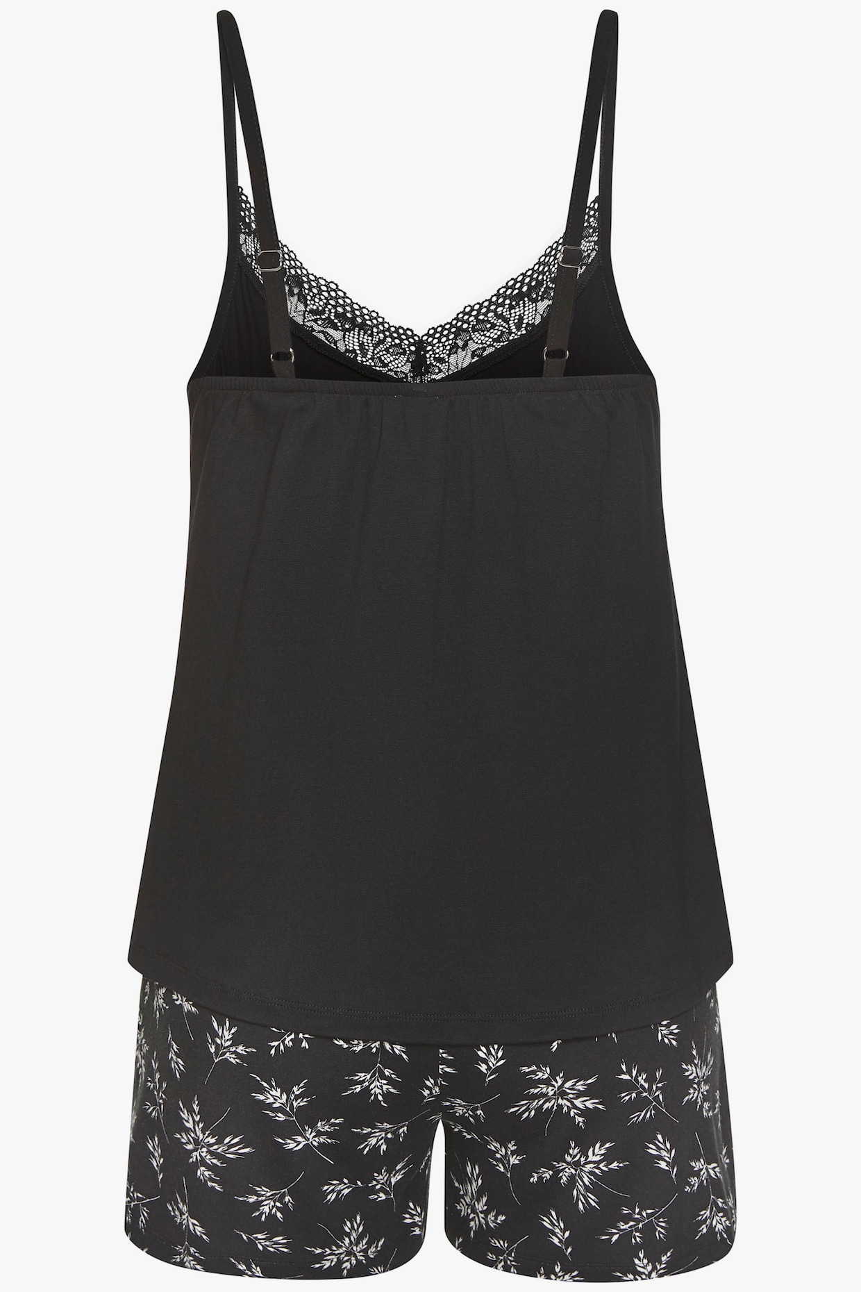 Vivance Dreams Pyjama court - noir motif à fleurs