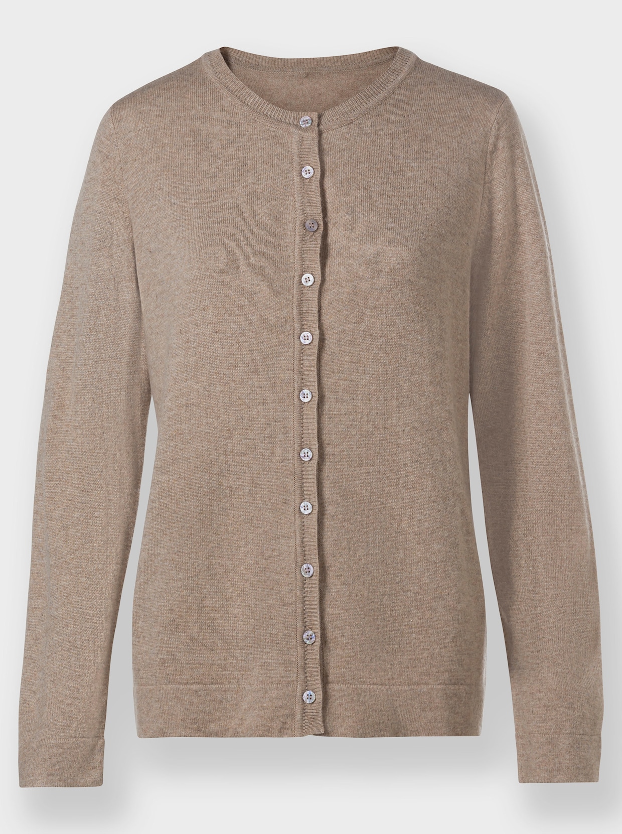 Veste en tricot fin - sésame chiné