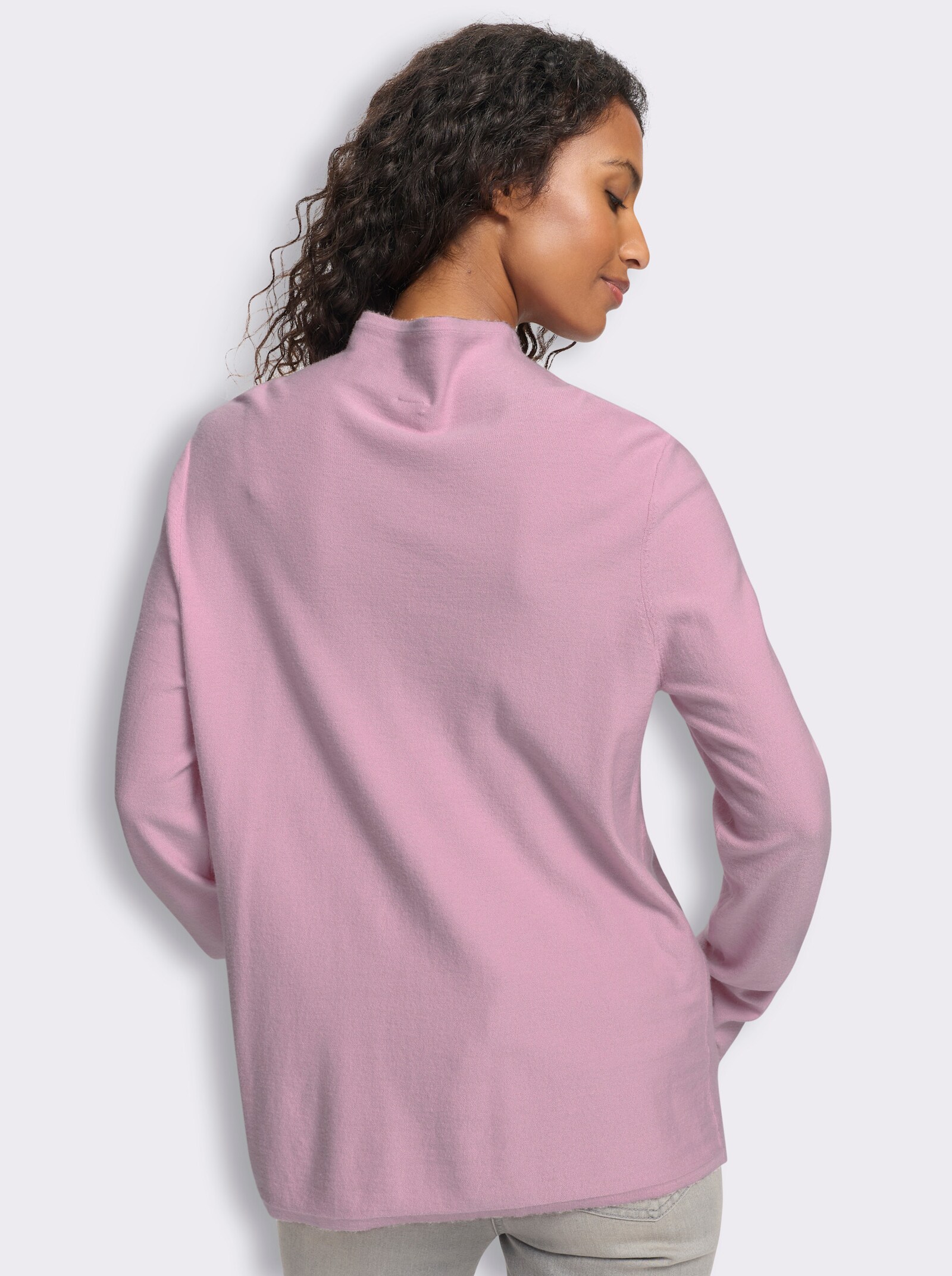 heine Stehkragenpullover mit Langarm - rosé