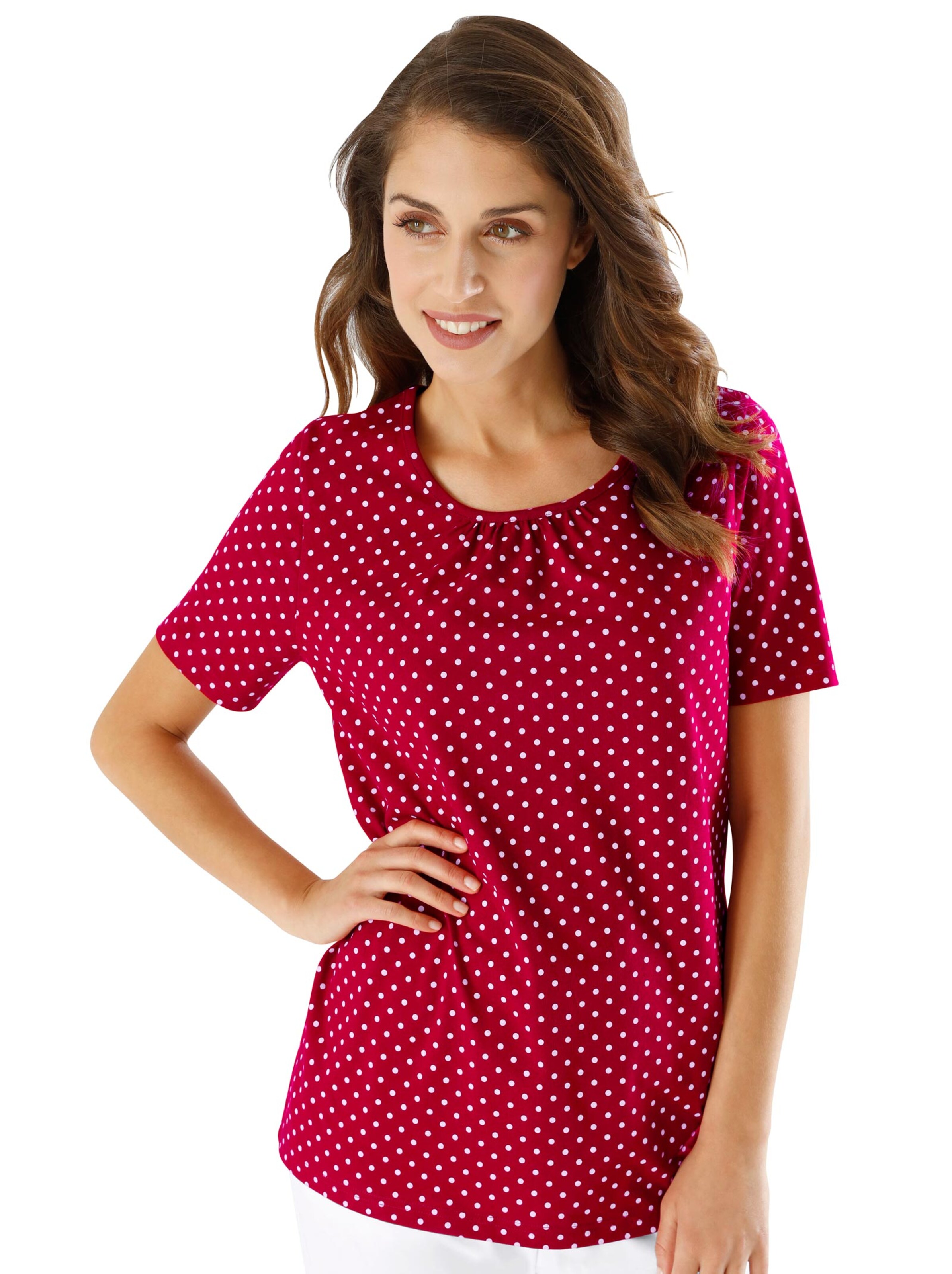 Freizeitshirt - rot-weiß