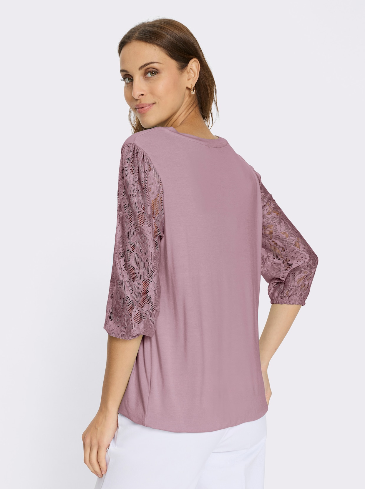 Spitzenshirt - rosé