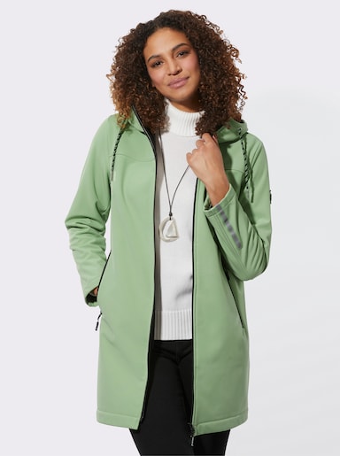 Softshelljacke mit reflektierenden Streifen - eucalyptus