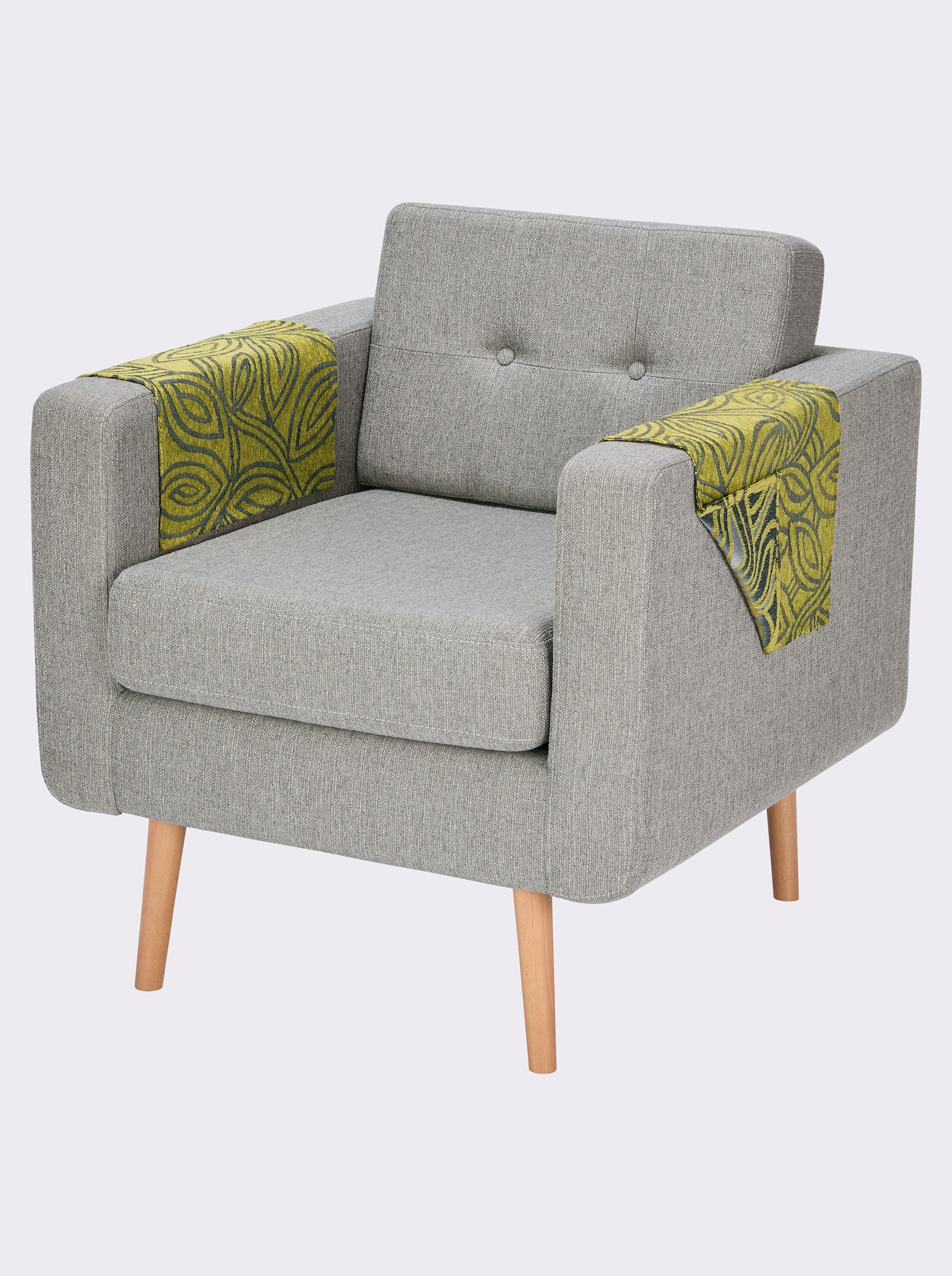 Wohnprogramm - grau-pistazie-gemustert