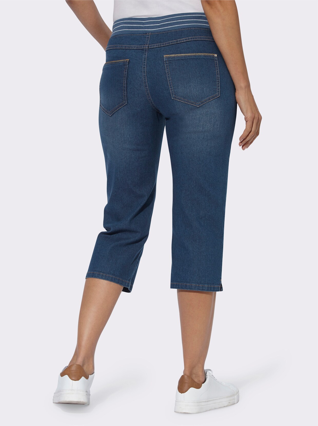 Caprijeans - blue-stone-washed