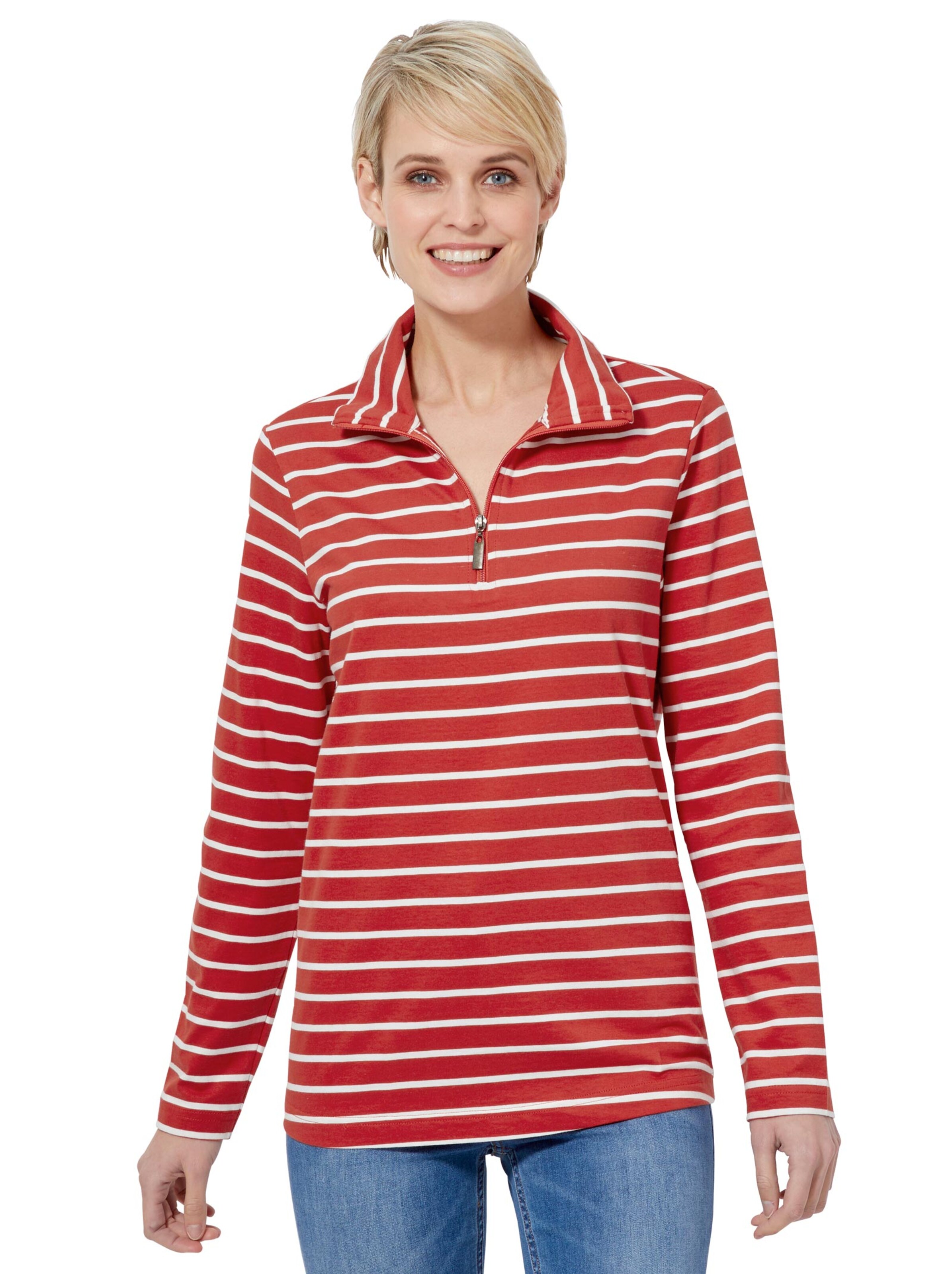 Shirt - terra-gestreift