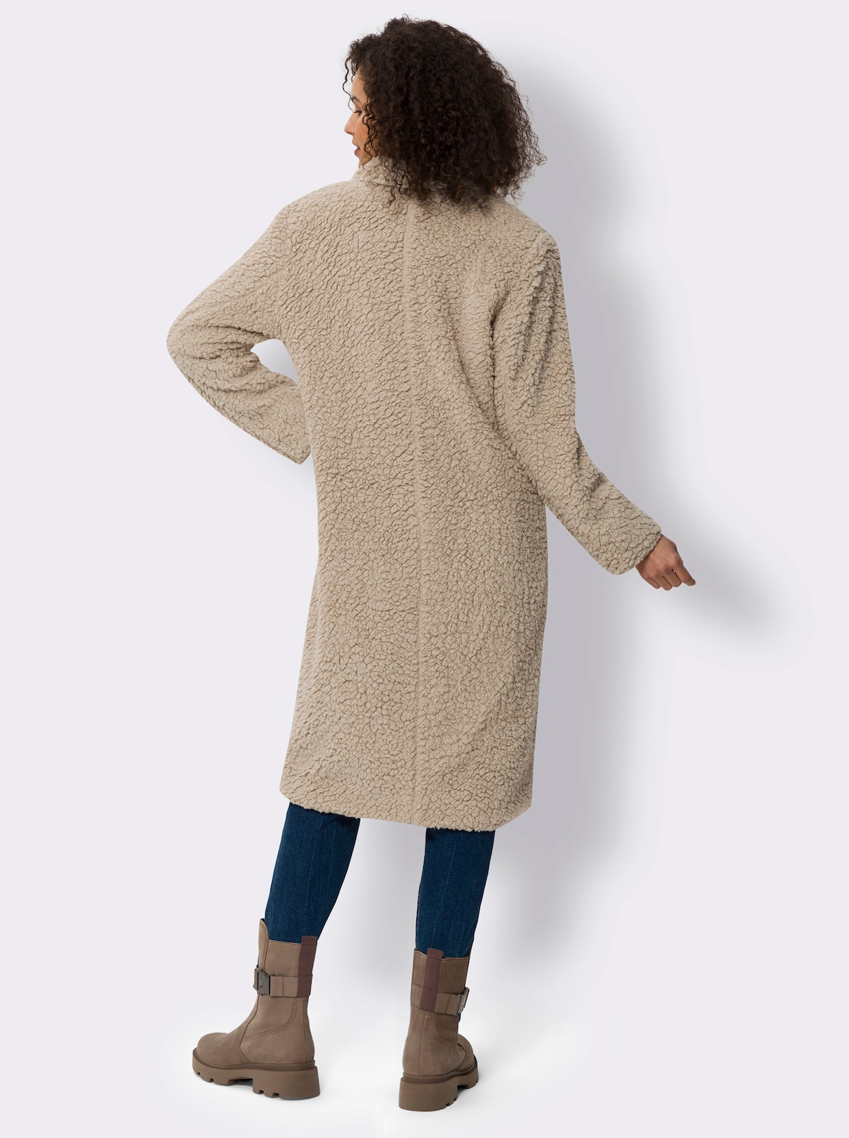 heine Manteau en teddy - sable