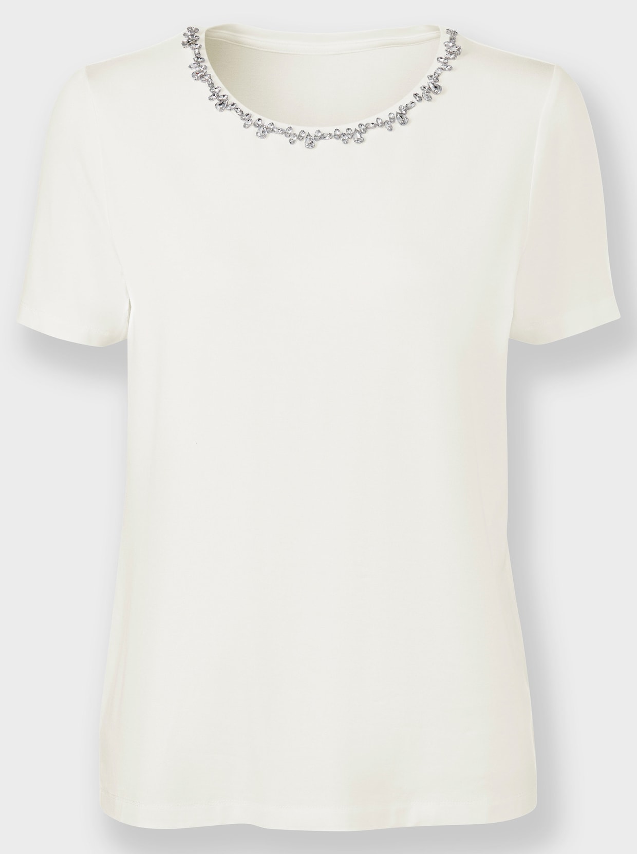 heine Shirt met ronde hals - ecru